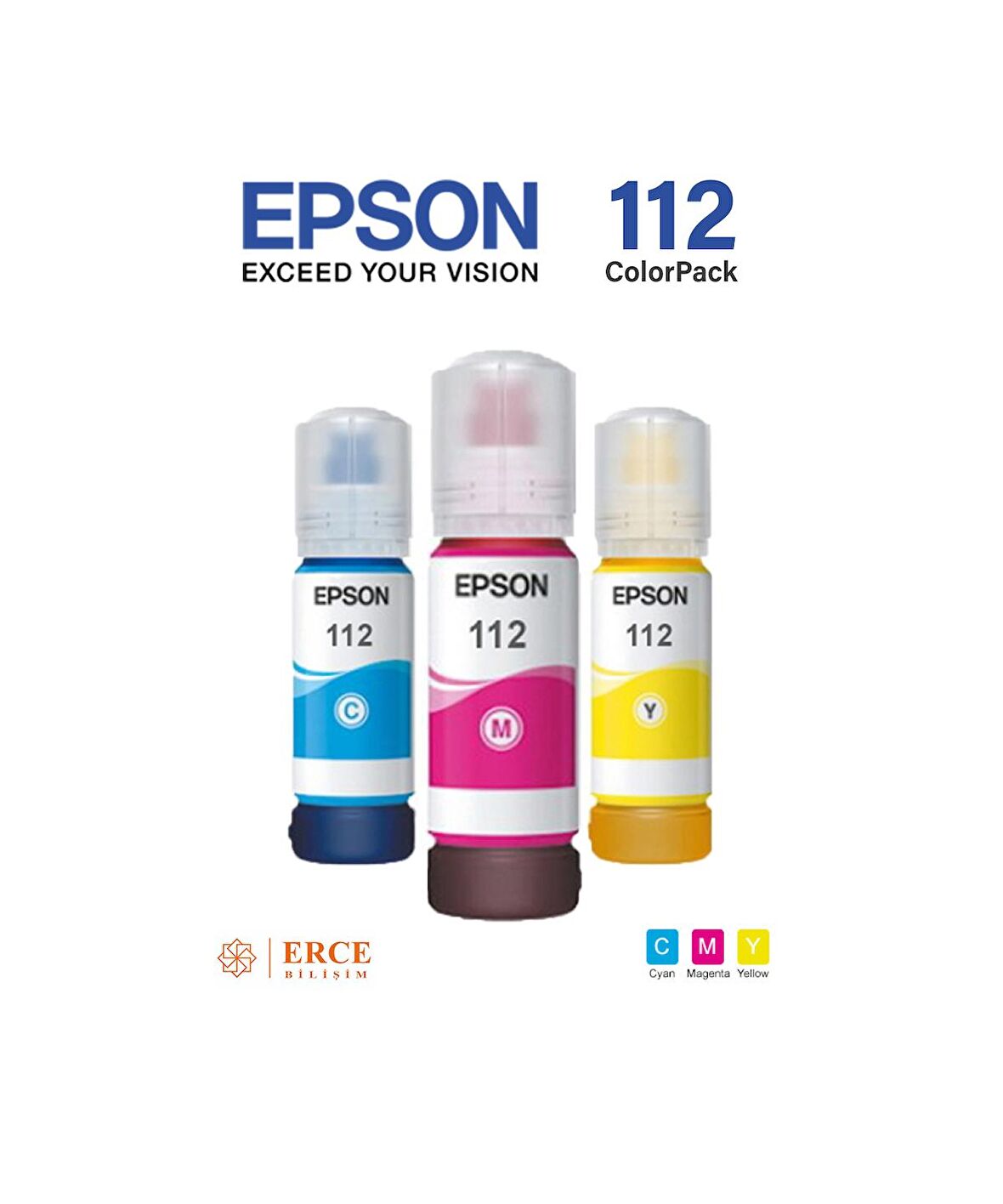 Epson 112 C13T06C34A C-M-Y Kartuş Dolum Seti