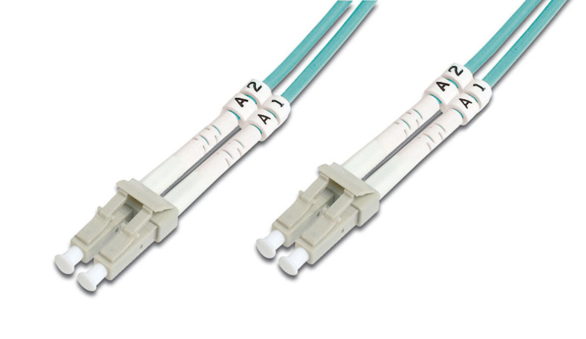 Digitus LC-LC Fiber Optik Patch Kablo, 2 metre, Multimode, Duplex, 50/125, OM3