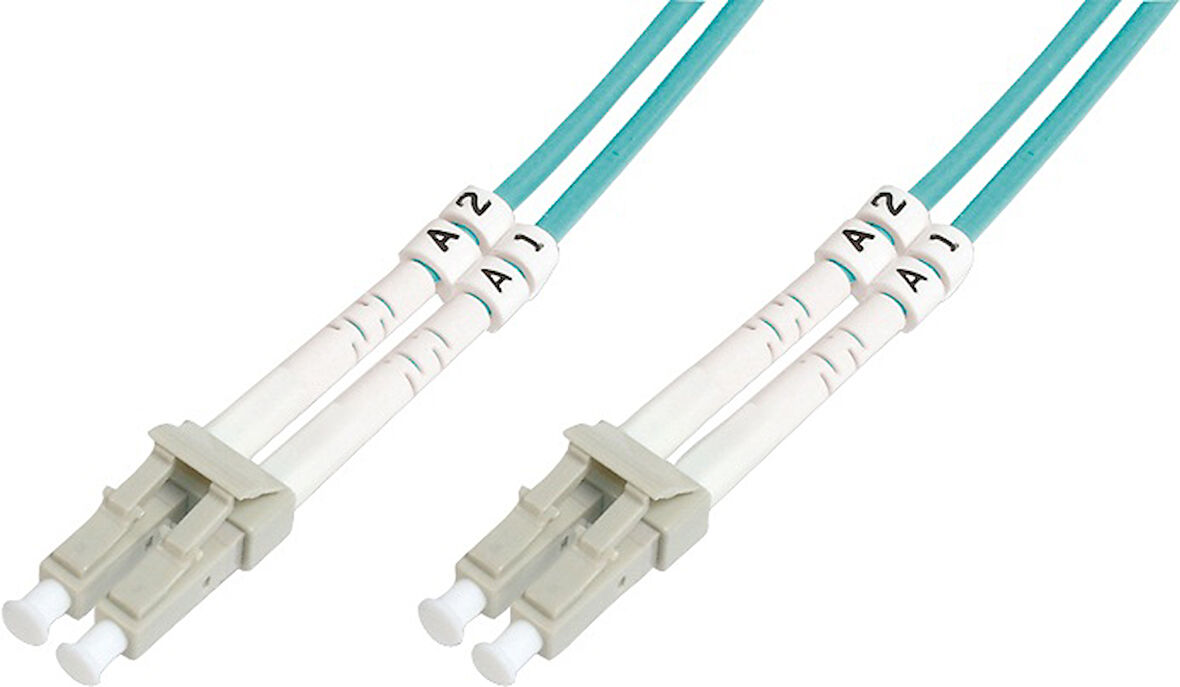 Digitus LC-LC Fiber Optik Patch Kablo, 3 metre, Multimode, Duplex, 50/125, OM3