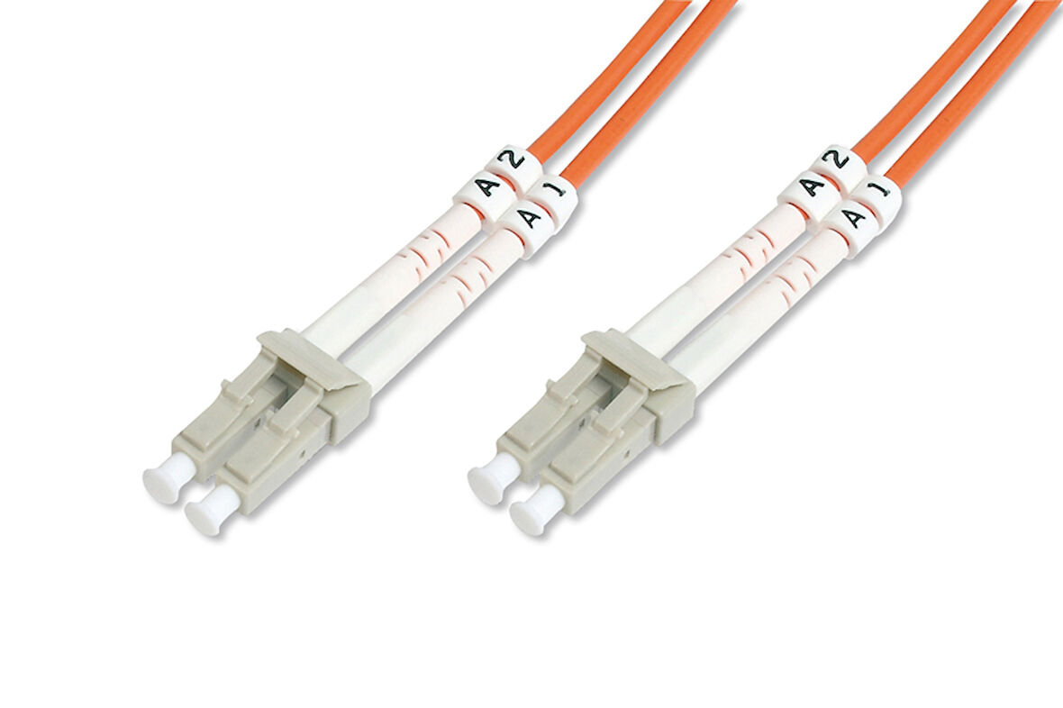 Digitus LC-LC Fiber Optik Patch Kablo, 15 metre, Multimode, Duplex, 50/125