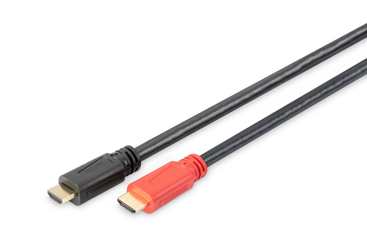 Digitus HDMI High Speed Bağlantı Kablosu (HDMI 1.3), 1080p, HDMI tip A Erkek - HDMI tip A Erkek, 10 metre, CU, AWG28, 2x zırhlı, amplifikatörlü, UL, altın kaplama, siyah renk&lt;br&gt;
Digitus HDMI Hi