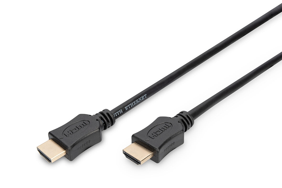 Digitus HDMI High Speed with Ethernet Bağlantı Kablosu (HDMI 1.3), 1080p Full HD, HDMI Tip A Erkek - HDMI Tip A Erkek, 10 metre, CU, AWG28, 3x zırhlı, altın kaplama, siyah renk&lt;br&gt;
Digitus HDMI