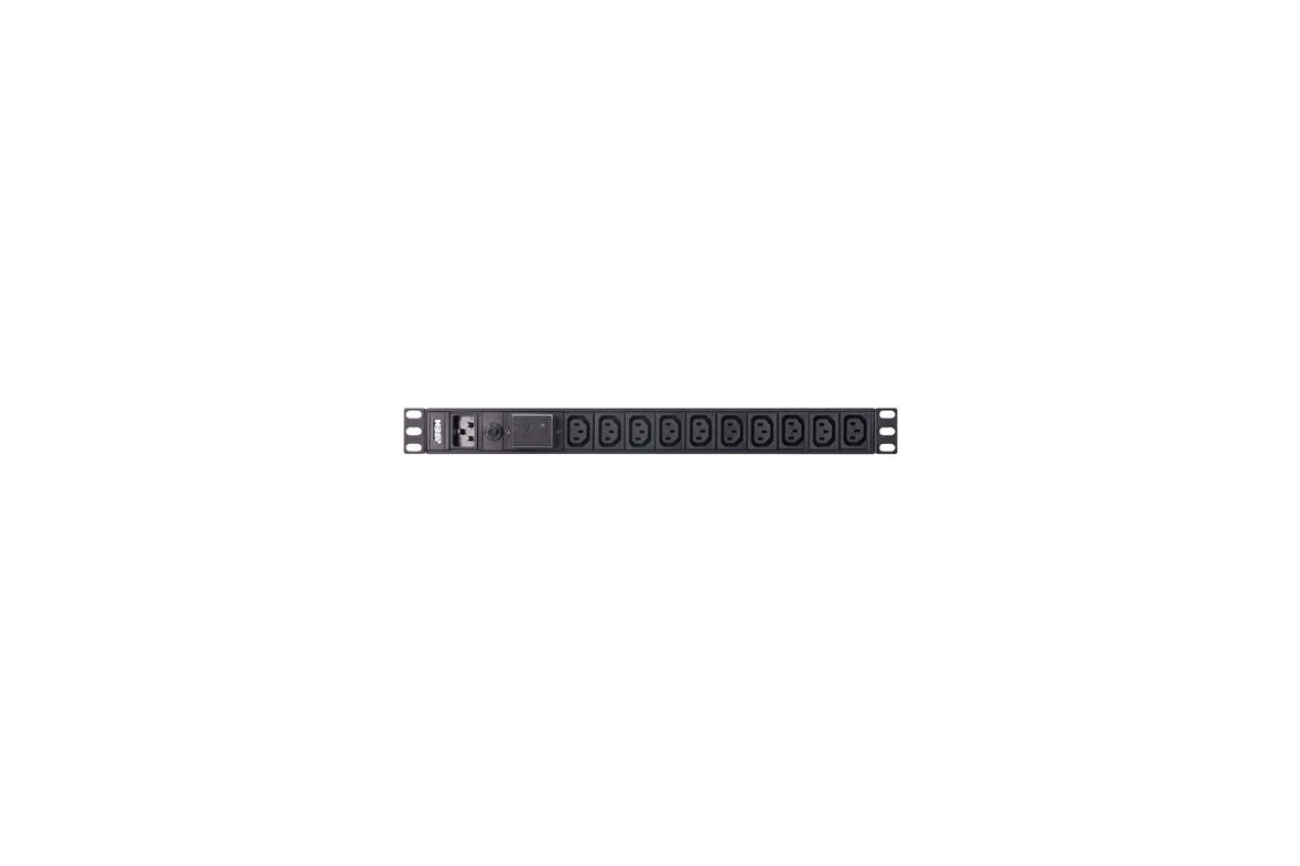 1U 16A 10Port Basic PDU/Power Distribution Unit (Elektrik Güç Dağıtım Ünitesi), Surge (Darbe) Gerilimi Korumalı