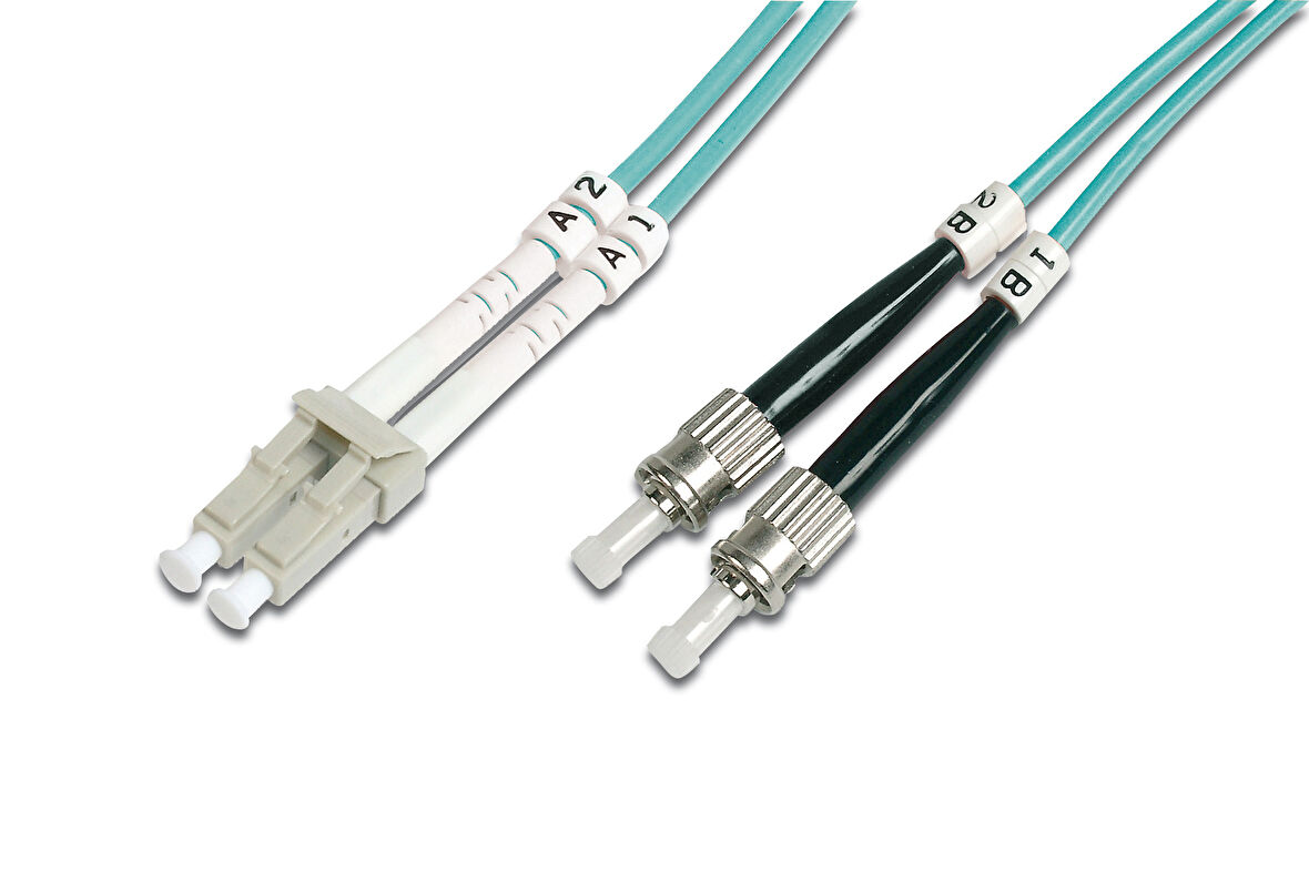 Beek LC-ST Fiber Optik Patch Kablo, Multimode OM 3 50/125 Duplex, 3.0mm, LSZH, 2 metre