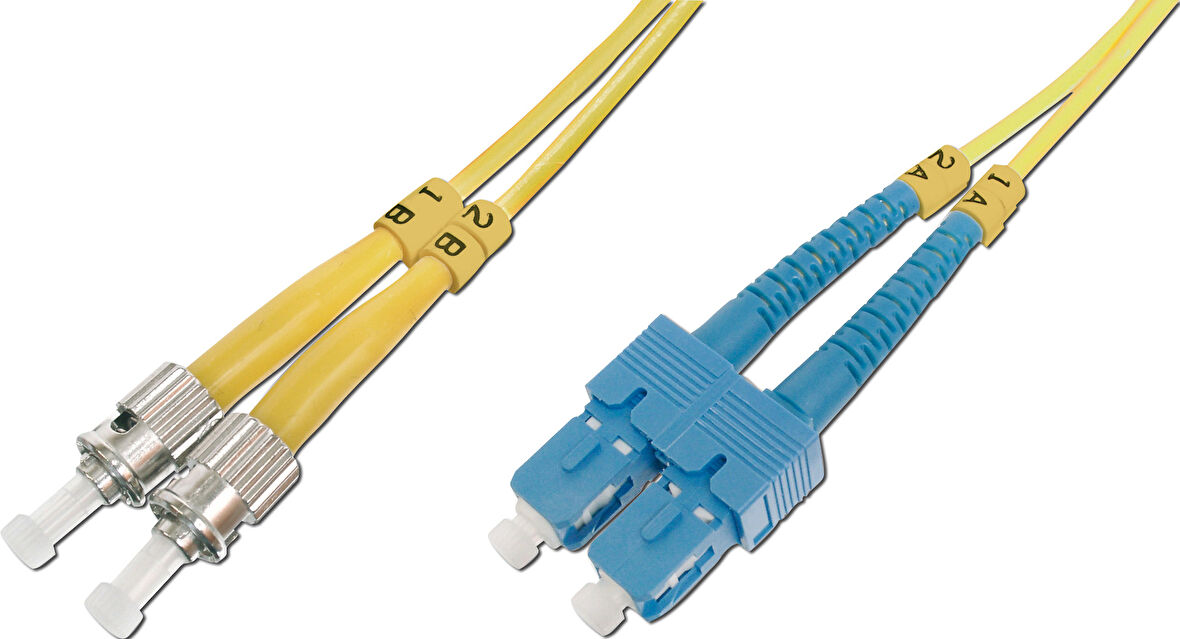Beek ST-SC Fiber Optik Patch Kablo, 9/125 µ, Singlemode, 3.0mm, Duplex, OS2, LSZH, 3 metre