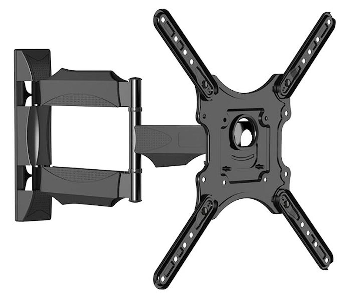 Beek Tam Hareketli TV Duvar Askı Aparatı, 23 - 55 inç Ekran, Eğim Aralığı +8°~-5°, Dönme Aralığı +90°~-90°, Maksimum Yük Kapasitesi 35kg, VESA 100 x 100, 200 x 100, 200 x 200, 300 x 200, 300 x 300, 40