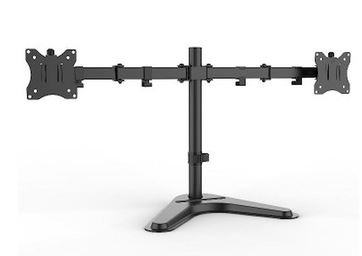 Beek Çift Ekran Taşıyabilen Askı Aparatı,Maksimum 13-32 inç Ekran, Eğim Aralığı +45°~-45°, Dönme Aralığı +90°~-90°, Ekran Döndürme +180°~-180°, Maksimum Yük Kapasitesi 9kg, VESA 75x75,100x100, Kolay K