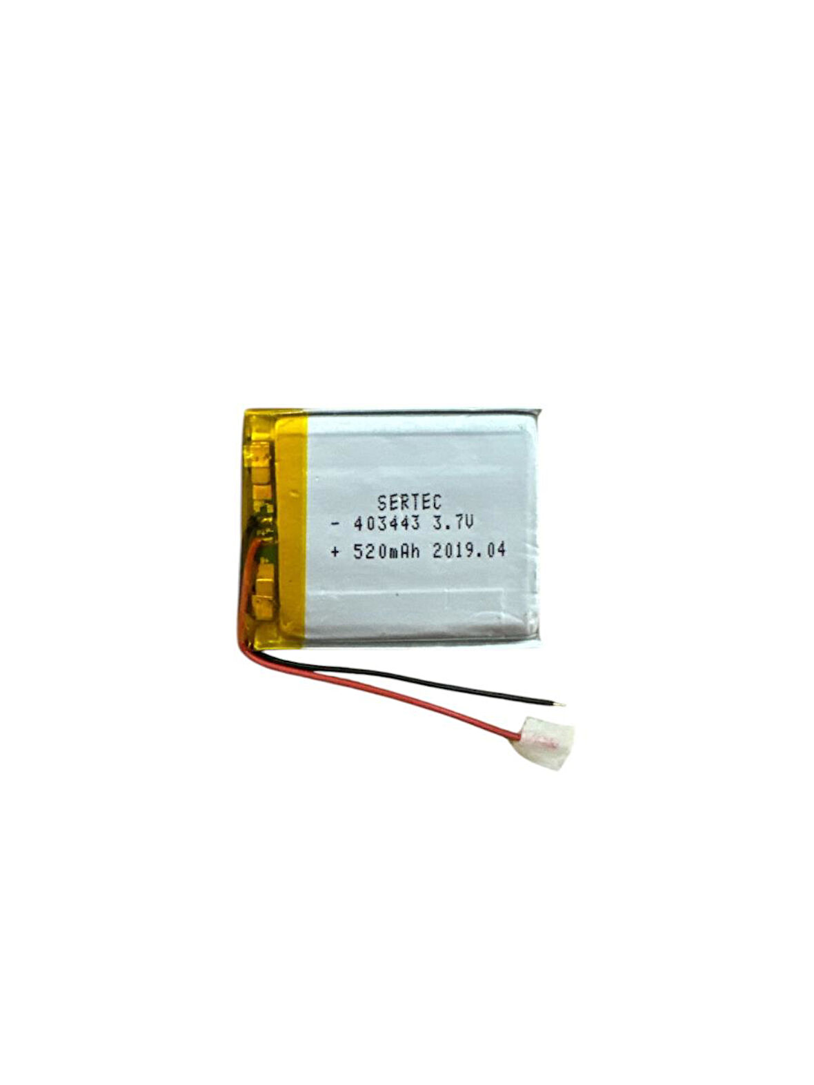 403443 3.7V 520 MAh Li-Polymer Pil Devreli/1.5A