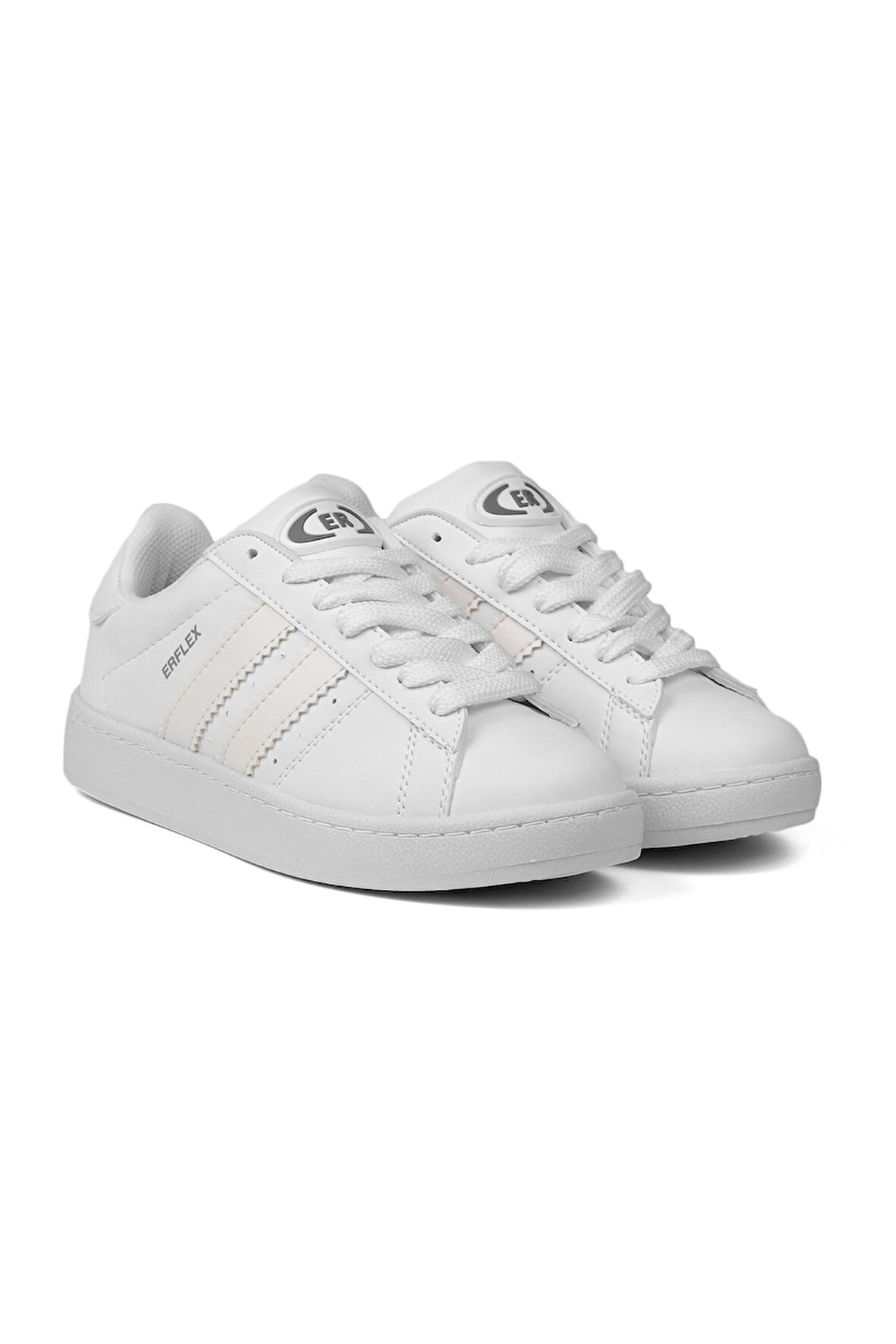 Unisex Beyaz Bağcıklı Rahat Sneaker Günlük Spor Ayakkabı