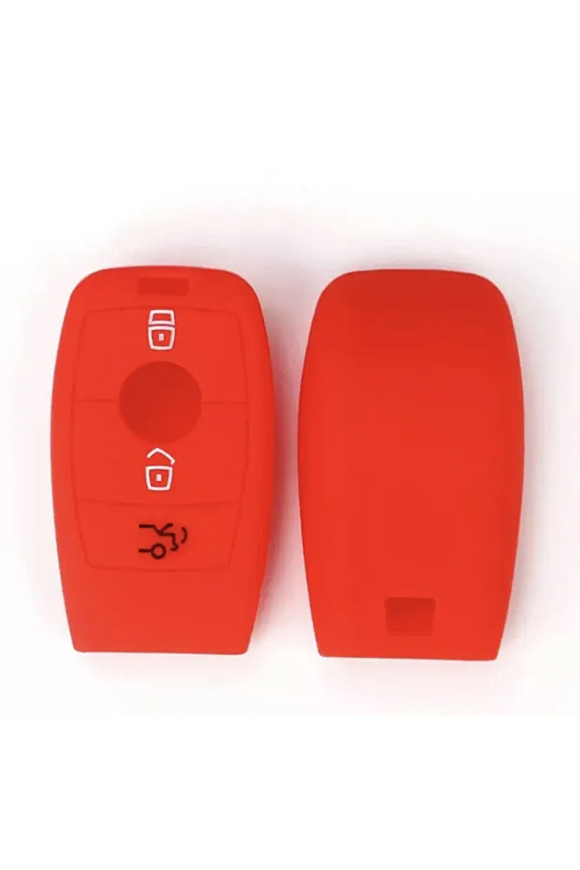Mercedes C180 C200 W205 W213 E300 Ve B C E Sınıf Silikon Anahtar Kılıfı Kırmızı Renk