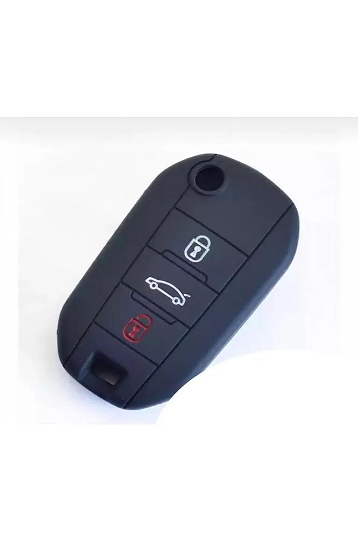 Citroen C-elysee Uyumlu Silikon Anahtar Koruma Kılıfı Siyah Renk
