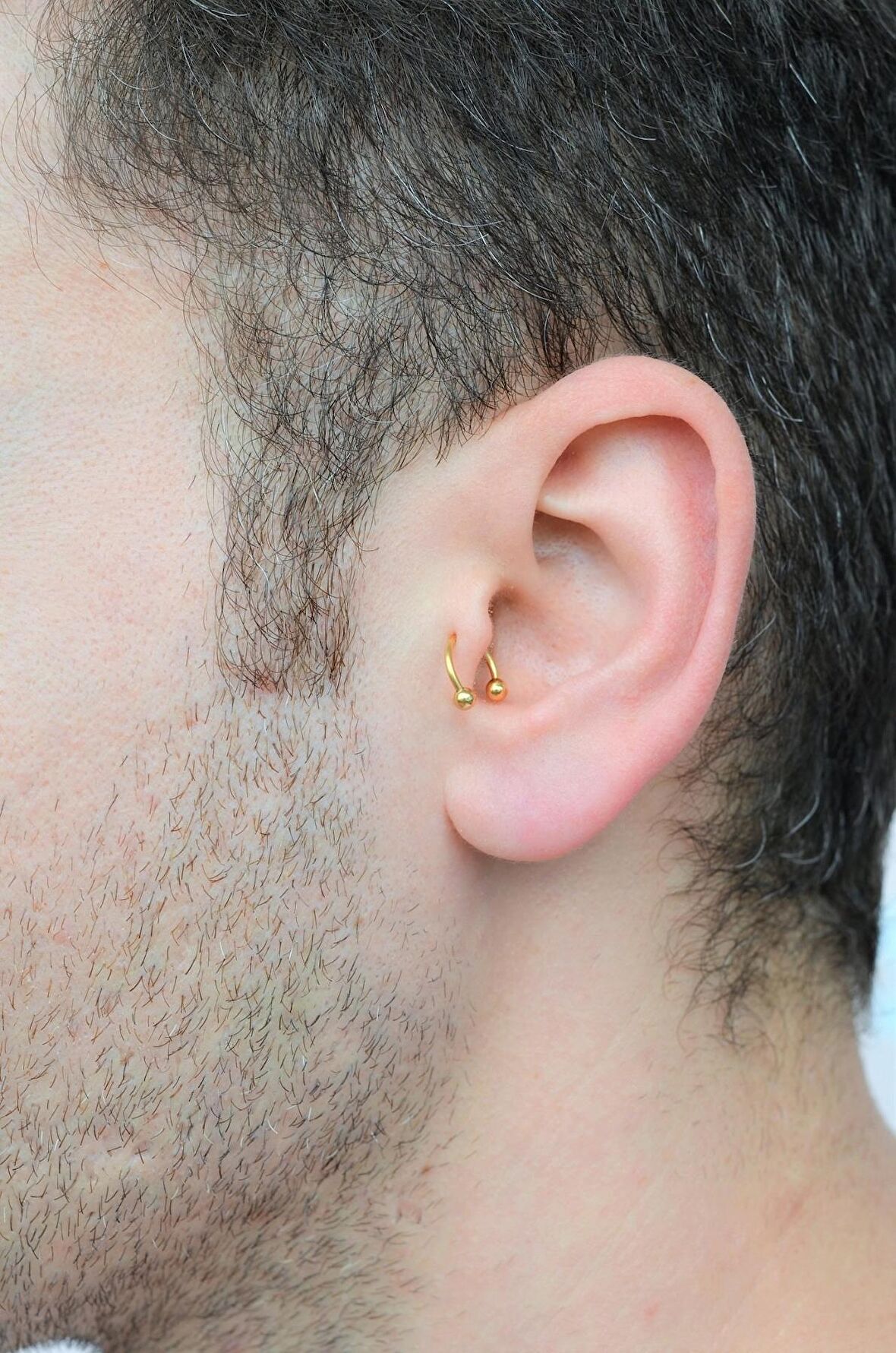 Erkek Gold Çelik Piercing Tragus Helix Kıkırdak