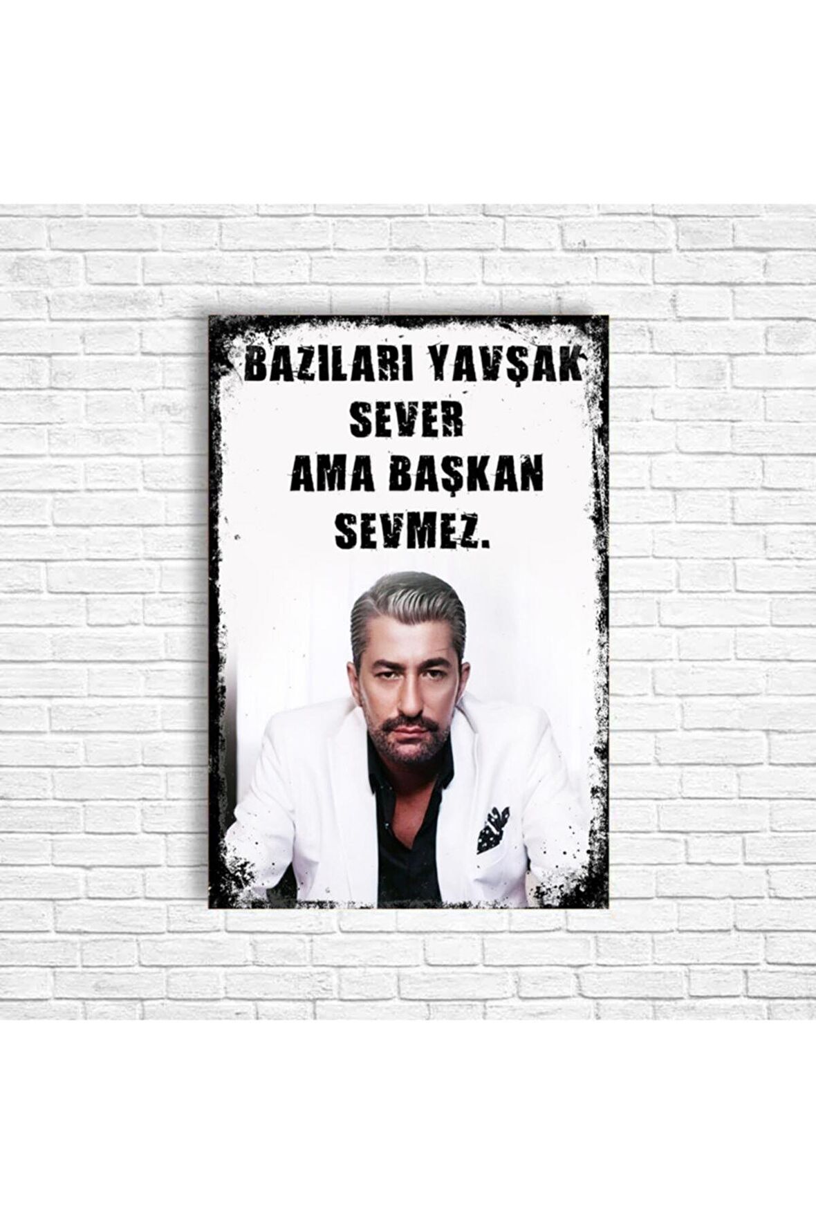 Kolpaçino Erkan Petekkaya Retro Ahşap Poster