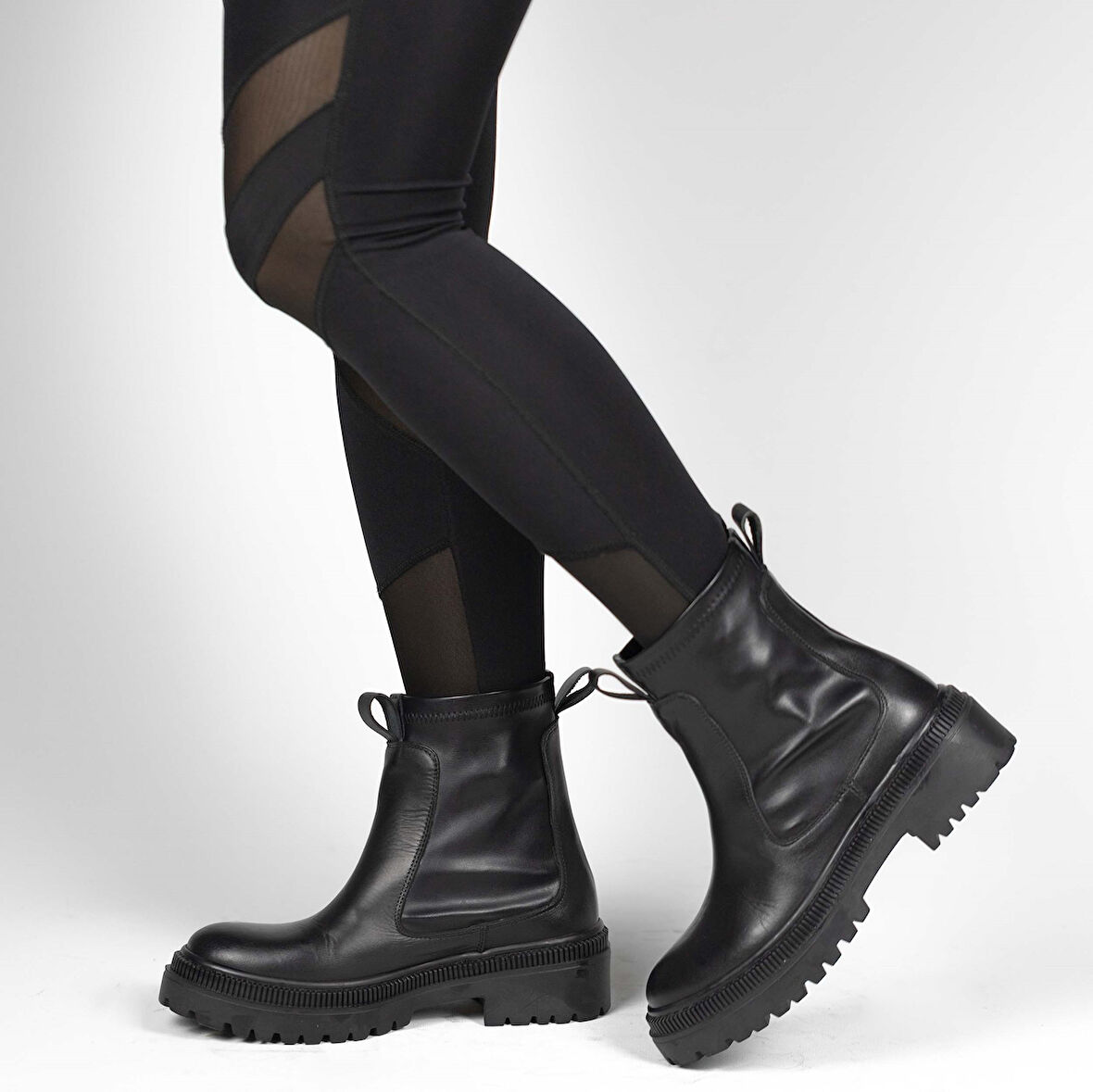  Kadın Hakiki Deri Streç Bot