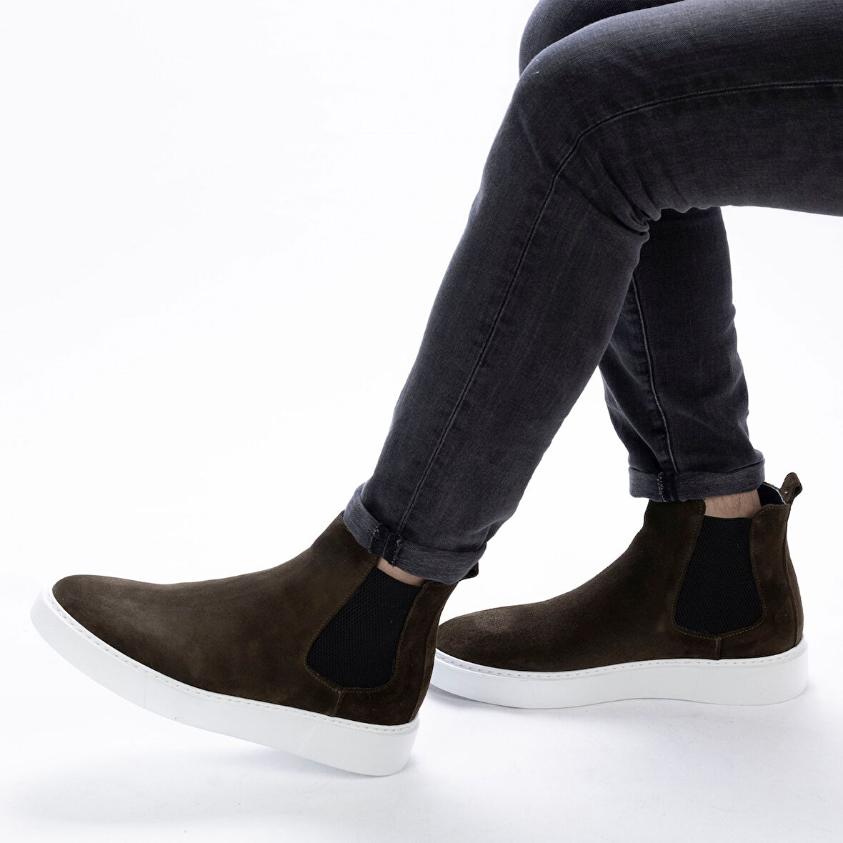 TwoEgoist Hakiki Süet Deri Chelsea Bot