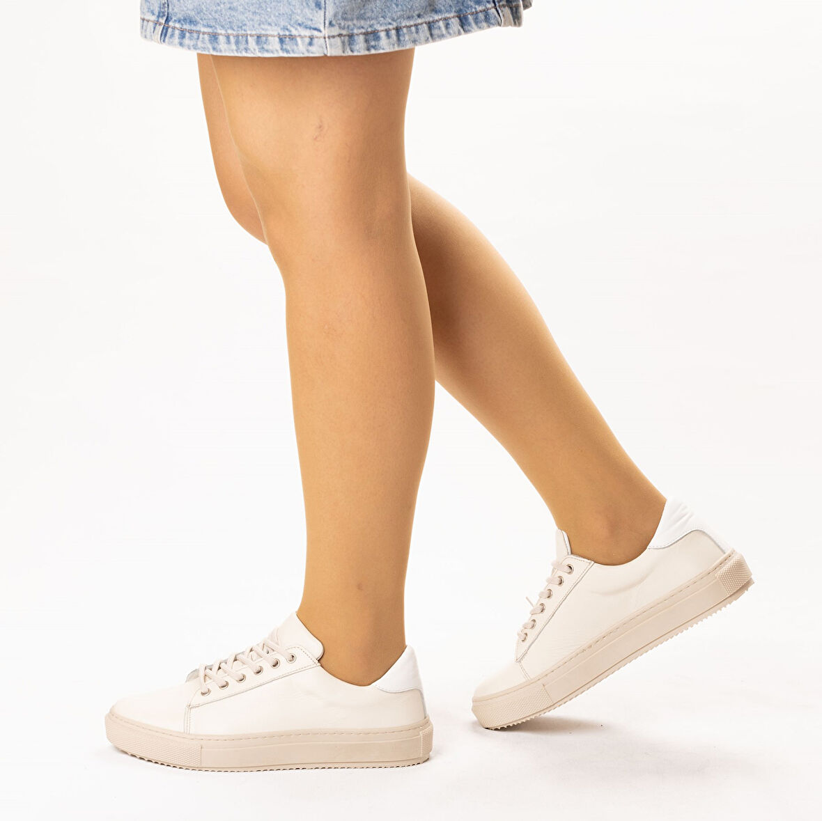 Kadın Hakiki Deri Günlük Spor Ayakkabı Sneakers  