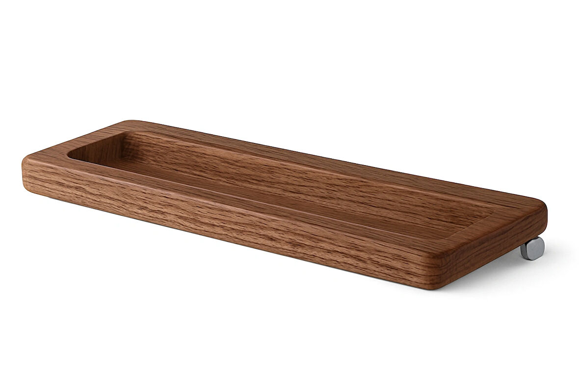 Adnoss Lüks Selvi Havluluk 50Cm Pirinç Ahşap - Ahşap Krom - Banyo Uzun Havluluk