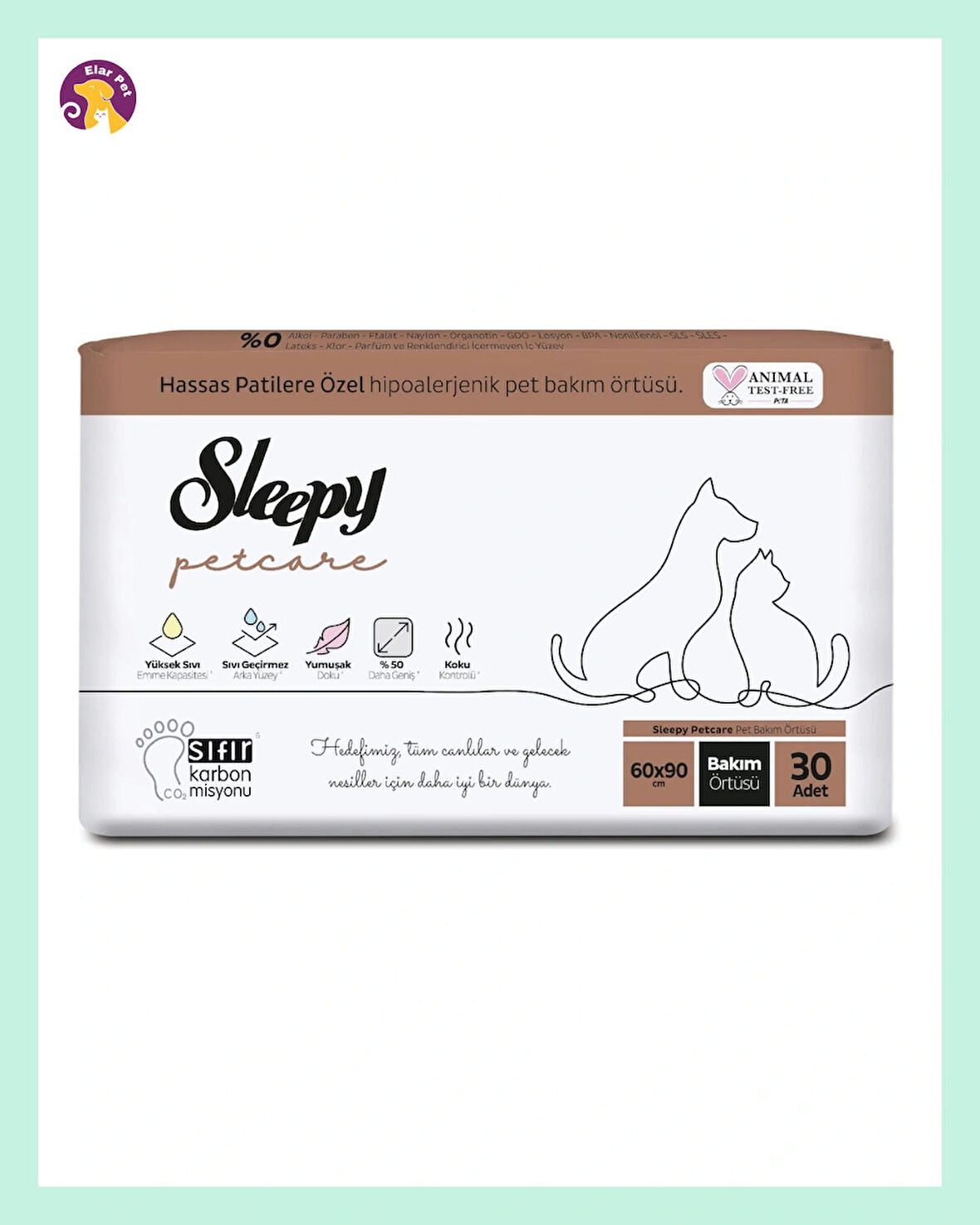 Sleepy Petcare Evcil Hayvan Bakım Örtüsü 30'lu