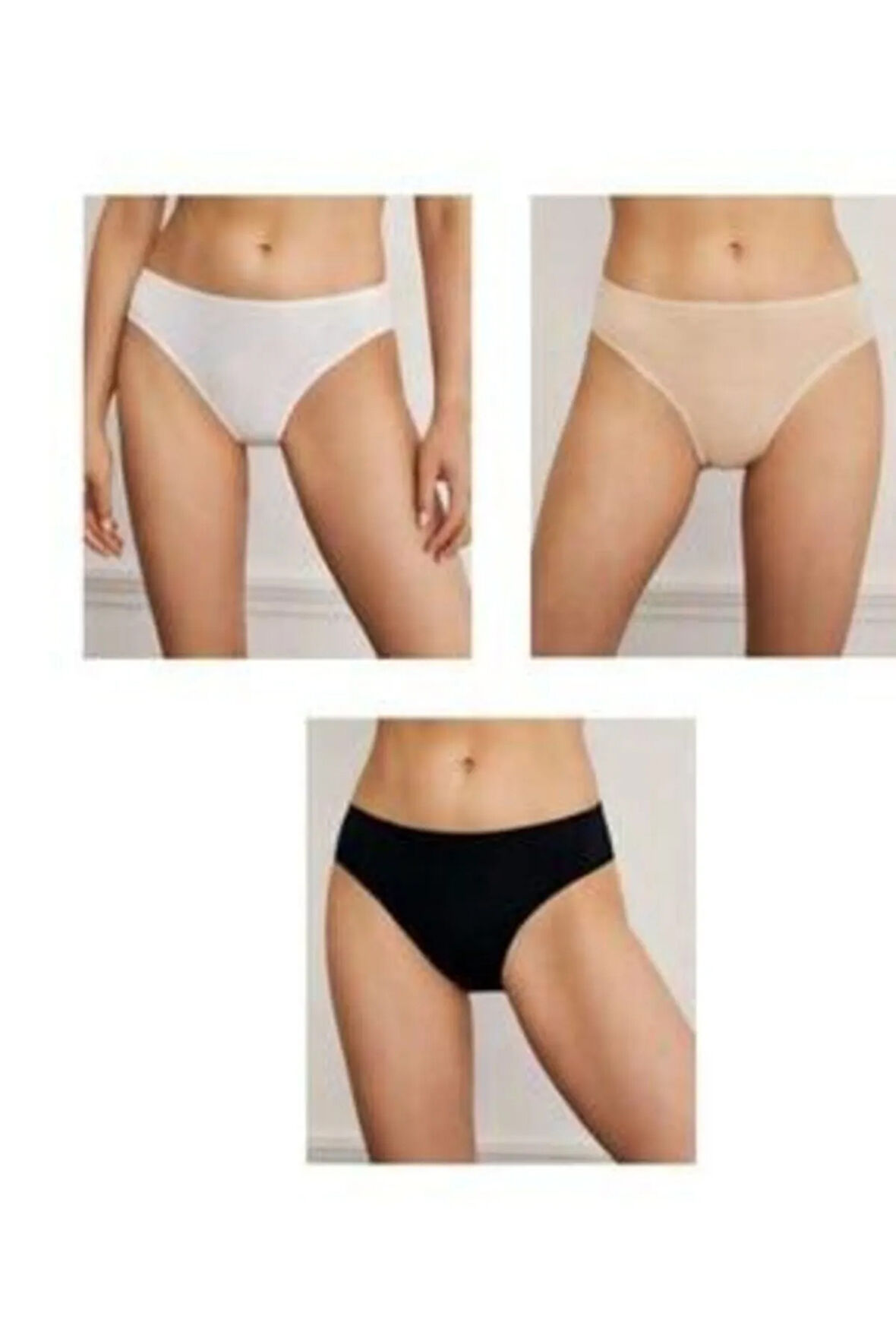 Kadın Yüksek Bel Slip  Karışık 3'lü