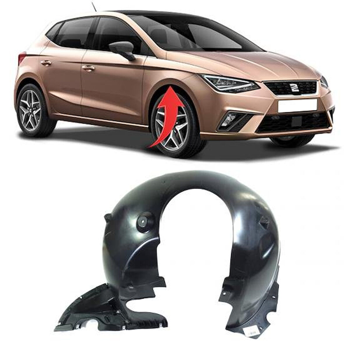 6F0805912H SEAT IBIZA 17 > CAMURLUK DAVLUMBAZ ON SAG A KALİTE TAYVAN
