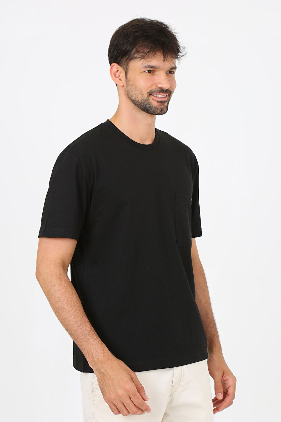 2708 YENİ SEZON SIFIR YAKA KISA KOLLU BASKI DETAYLI SPECIAL COLLECTION T-SHIRT