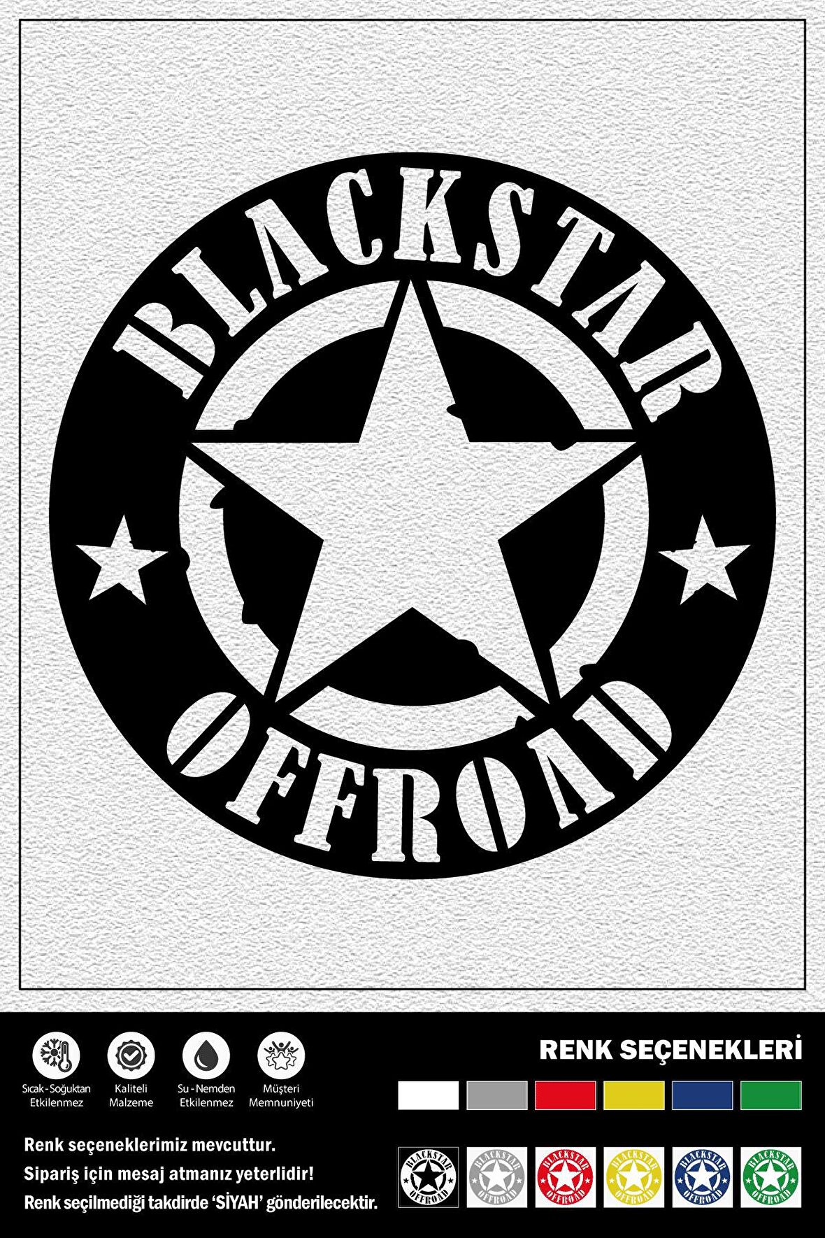 BLACKSTAR OFFROAD STICKER 20 x 20 cm