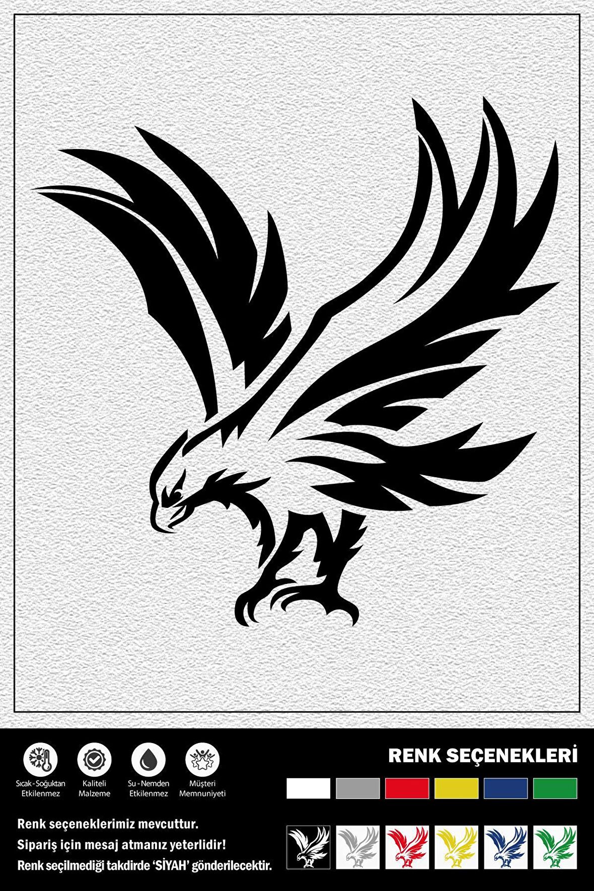UÇAN KARTAL STICKER 15 x 15 cm