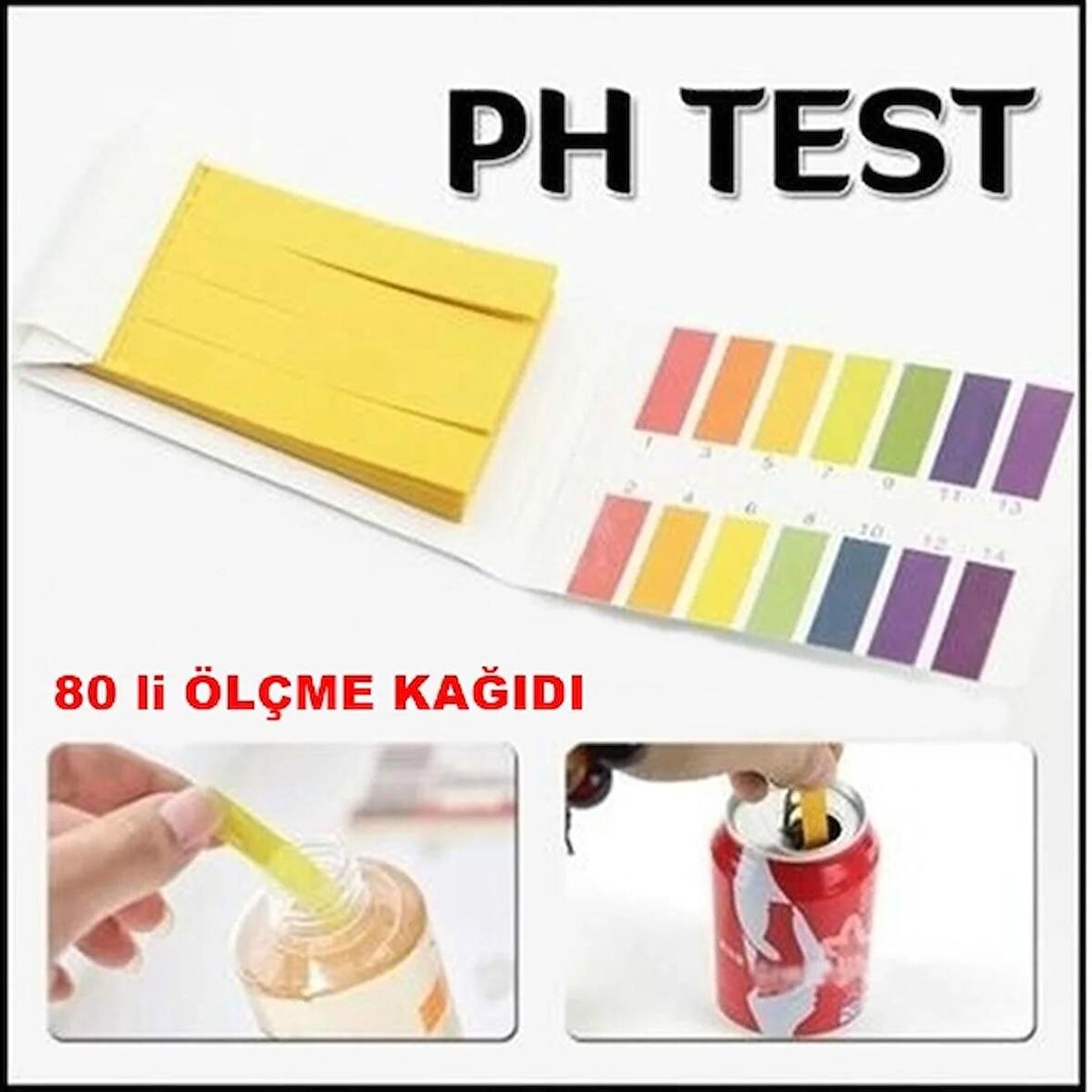 Ph Metre Test Ölçme Turnusol Kağıdı 80 Li