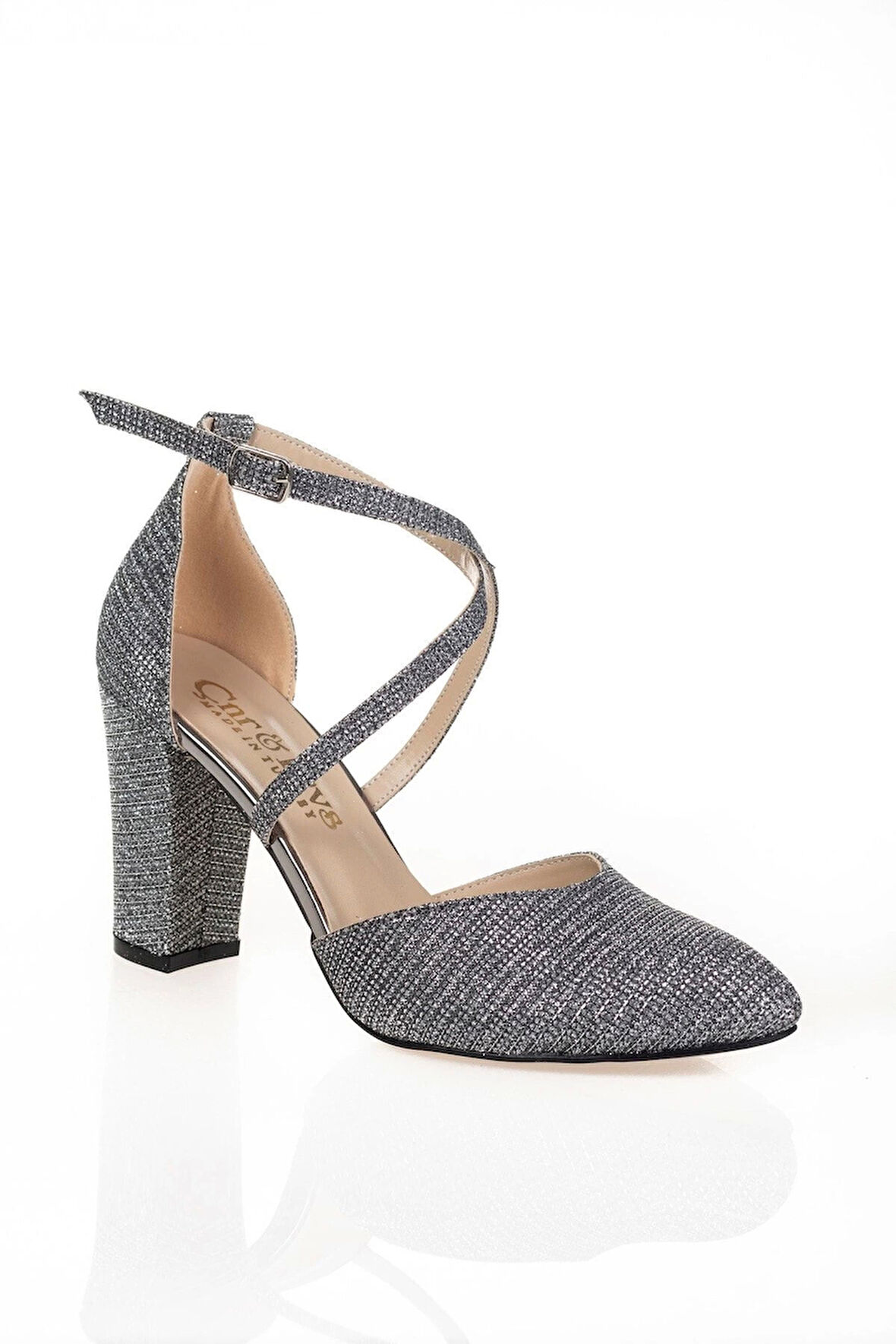 Platin Mercan Topuklu Kadın Klasik Ayakkabı Kadın Topuklu Abiye Ayakkabı Şık Gece Ayakkabısı