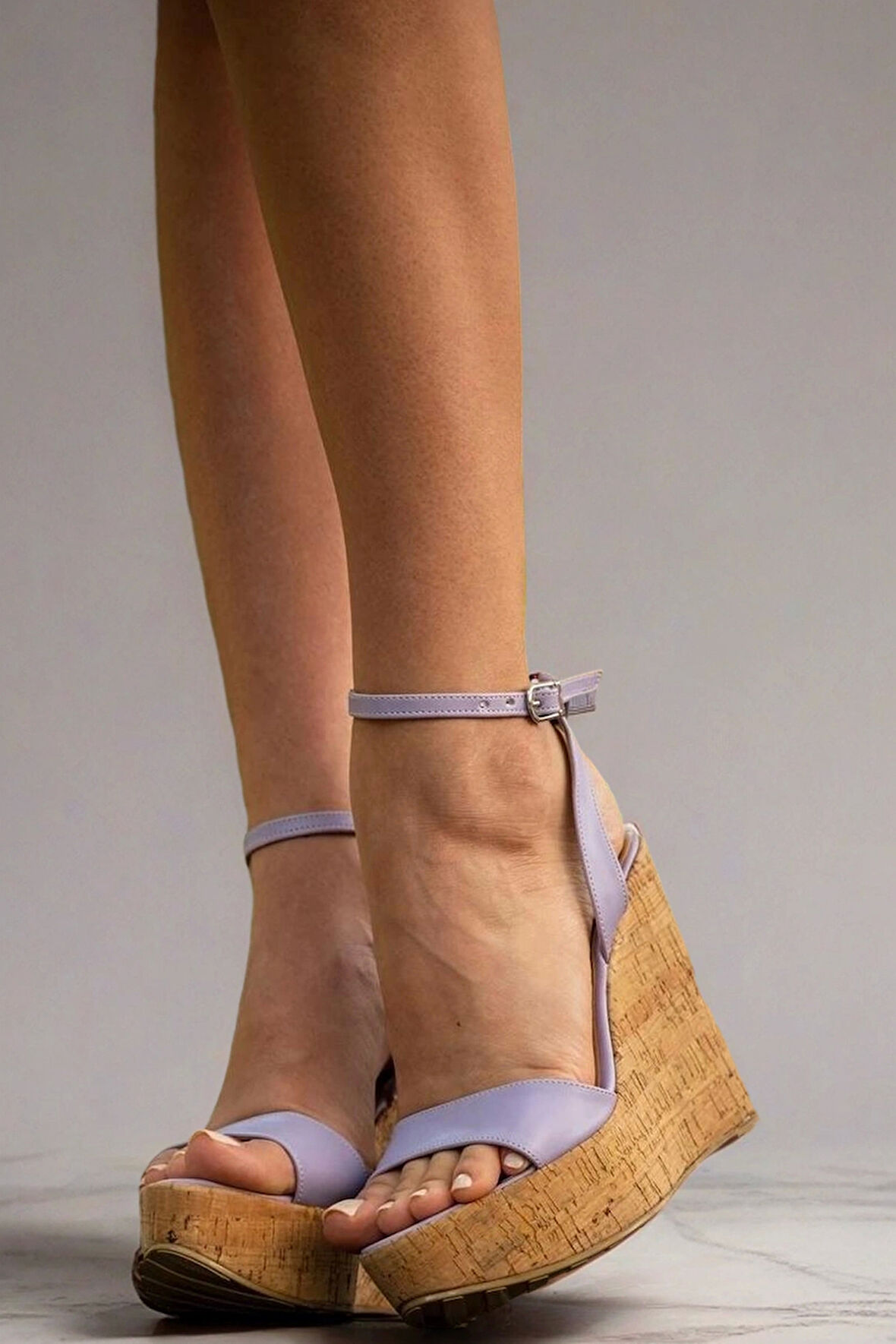 Kadın Moda Çapraz Baret Dolgu Topuklu Ayakkabı Şık ve Zarif Abiye Ayakkabı