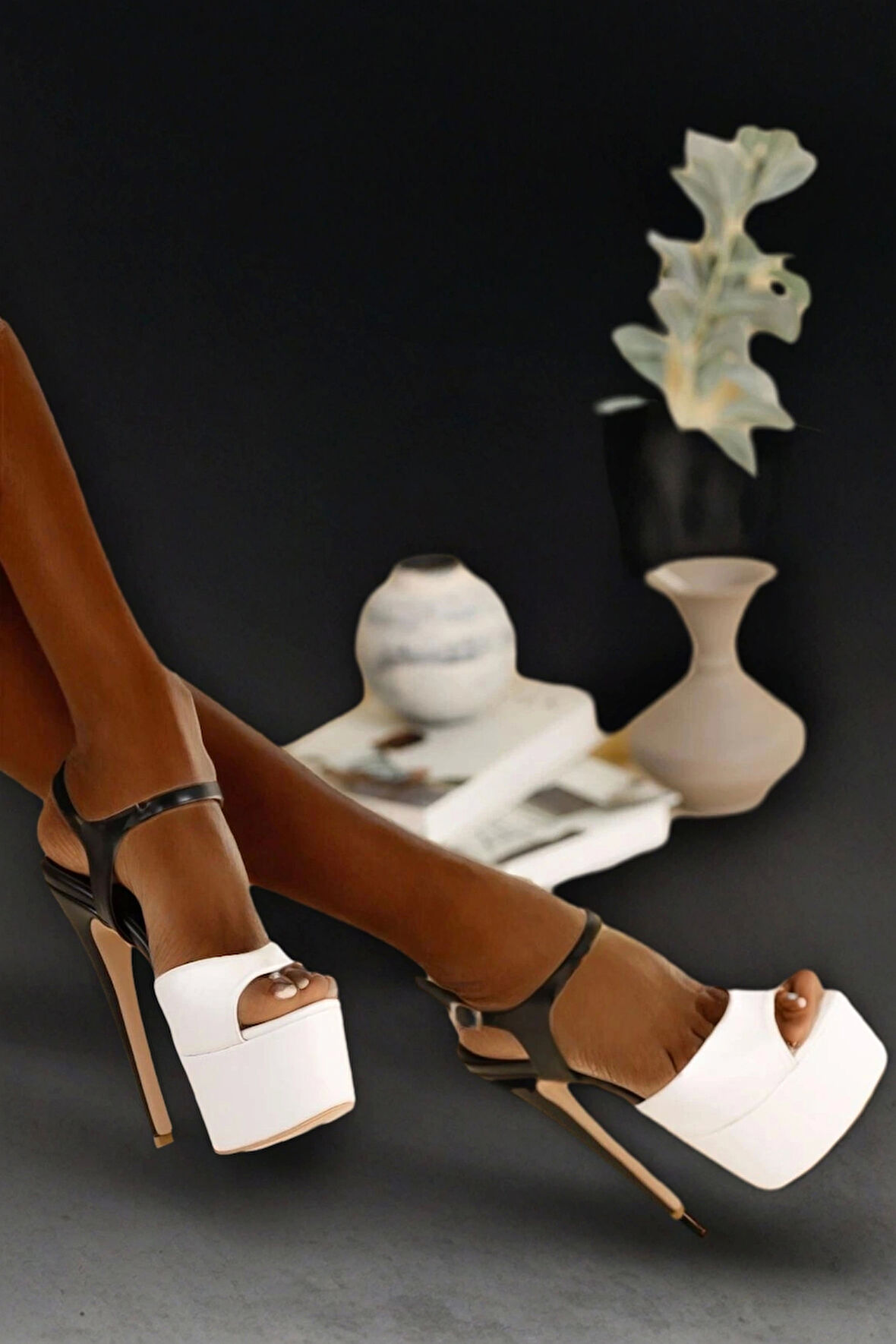 Kadın Moda Platform İnce Topuklu Ayakkabı Şık ve Zarif Abiye Ayakkabı