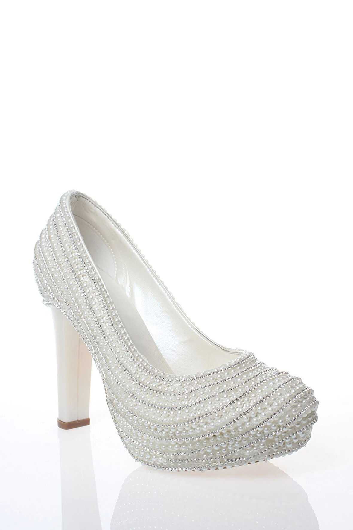 Kadın Sedef Inci Taş Işlemeli Gelin Ayakkabı Kadın Topuklu Abiye Ayakkabı Şık Gece Ayakkabısı