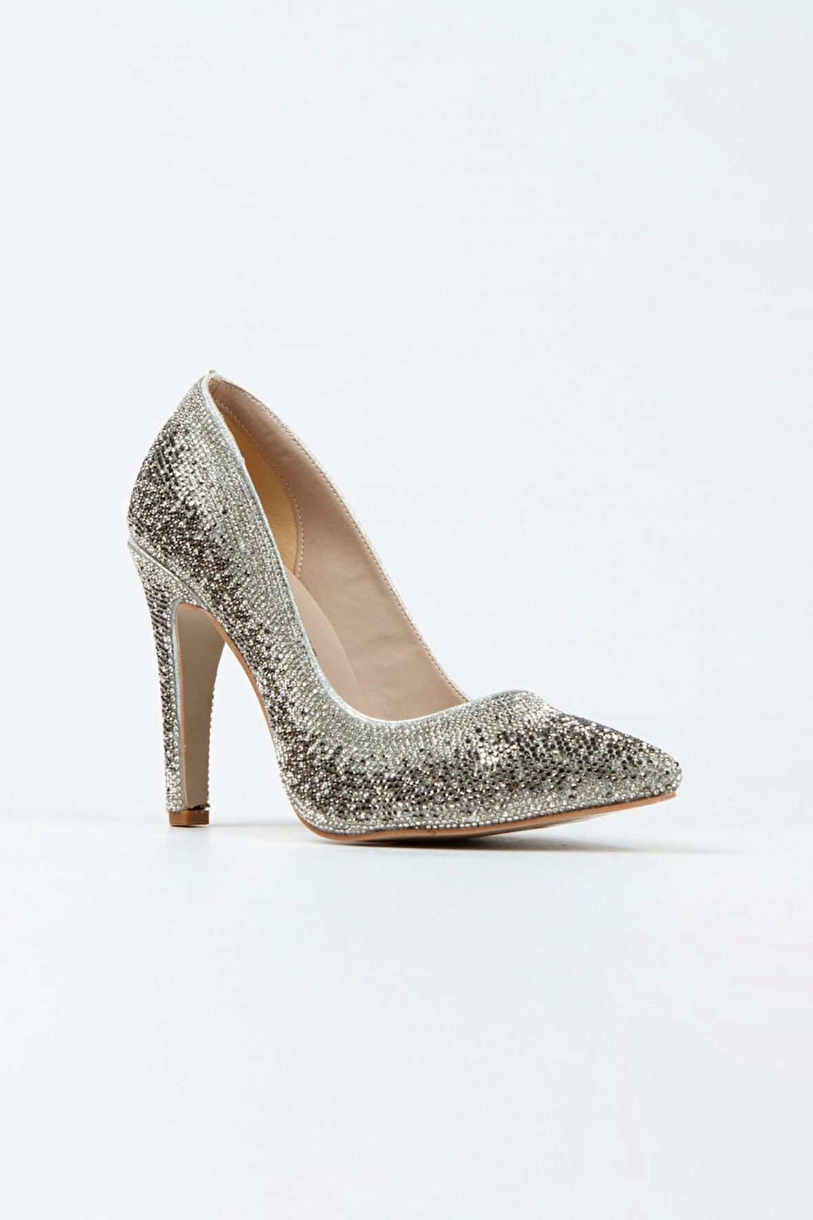 Gold Sultan Çift Renktaşlı Klasik Sivri Ince Topuklu Kadın Abiye Ayakkabı Kadın Topuklu Şık