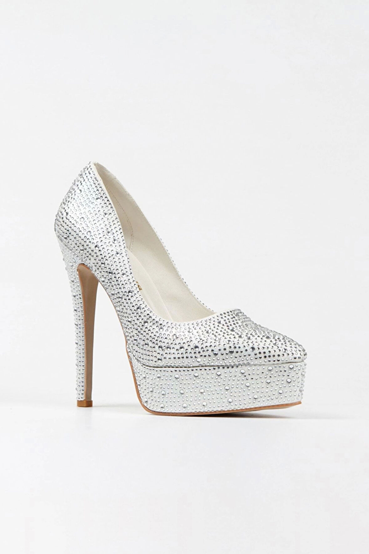 Gold Sultan Taşlı Klasik Sivri Ince Topuklu Sivir Platformlu Kadın Abiye Ayakkabı Kadın Topuklu Şık