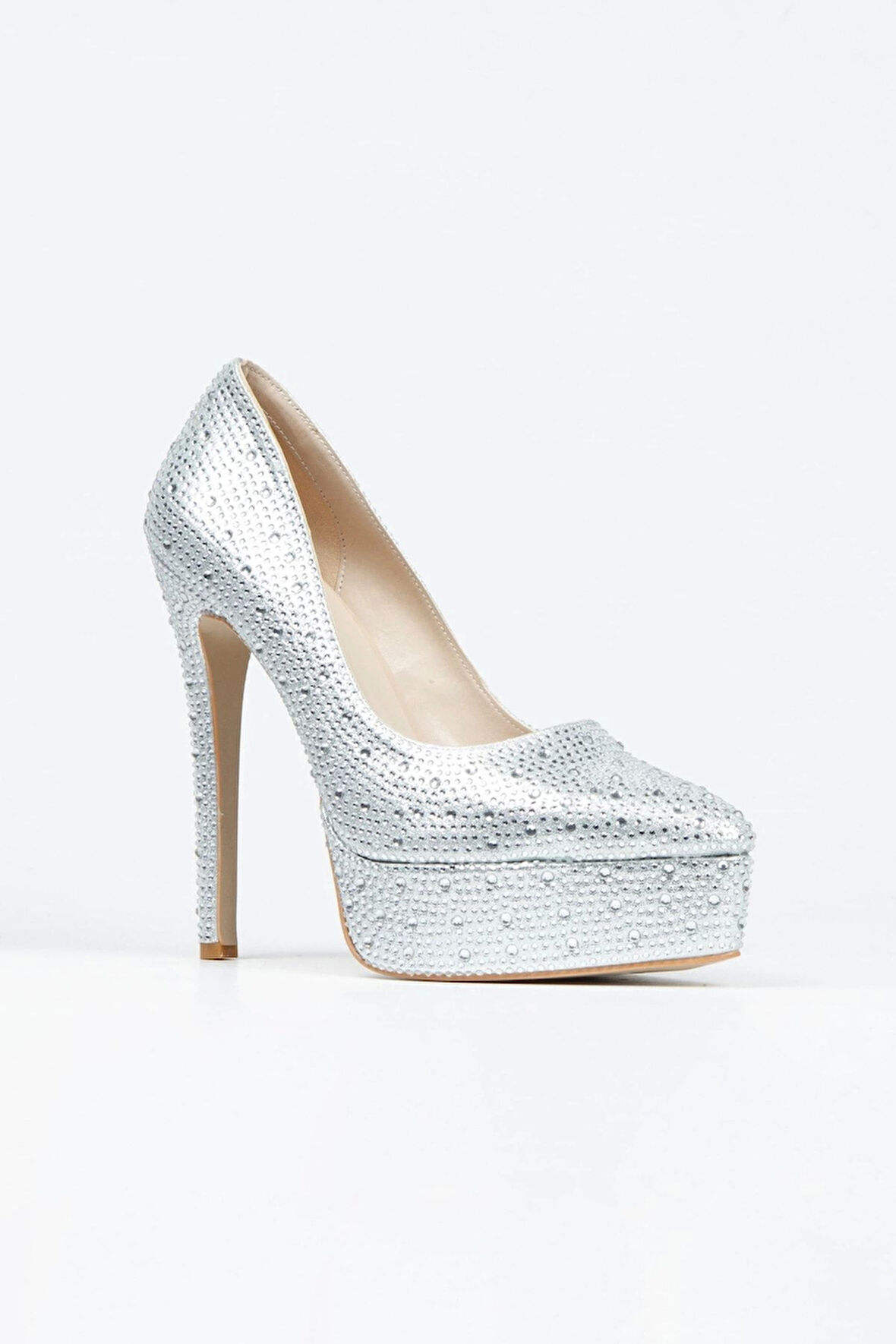 Gold Sultan Taşlı Klasik Sivri Ince Topuklu Sivir Platformlu Kadın Abiye Ayakkabı Kadın Topuklu Şık