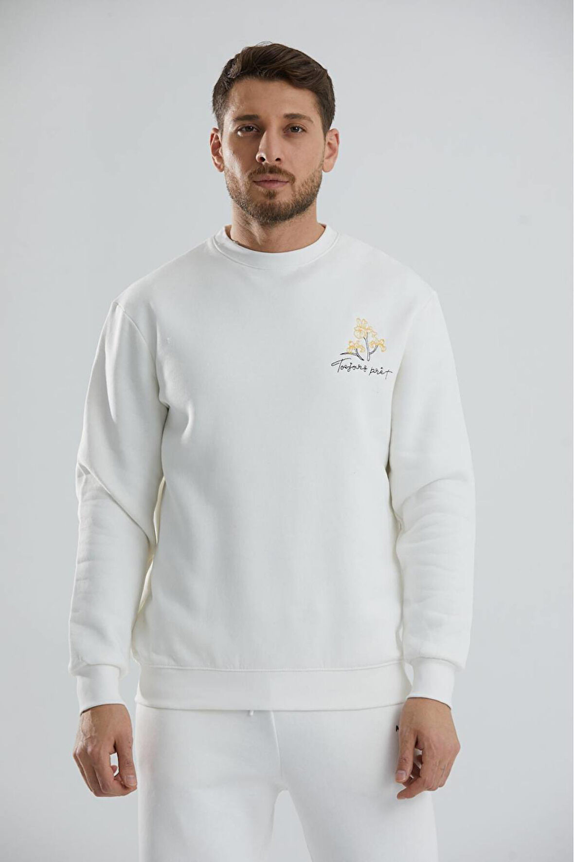 Baskılı Relax Fit Bisiklet Yaka Unisex Sweatshirt