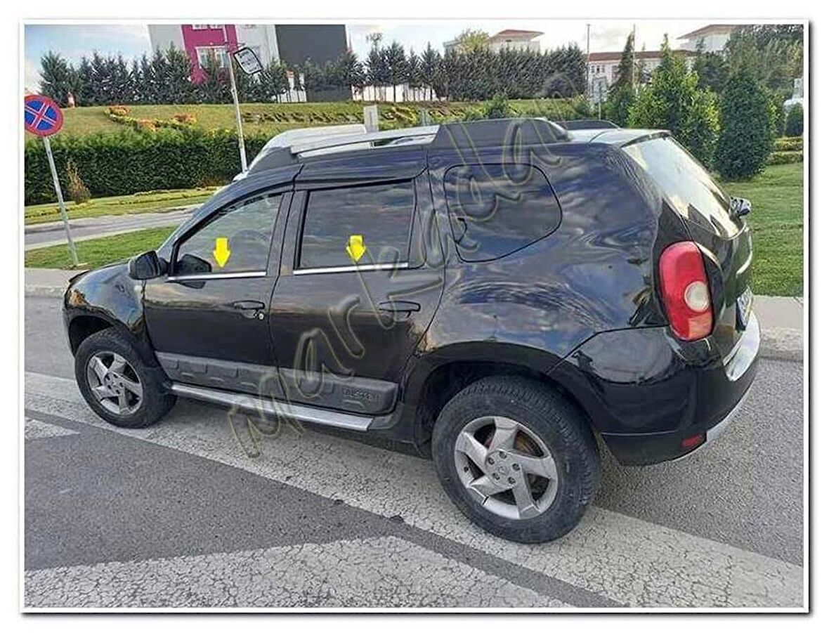 DB Chrome Dacia Duster Cam Çıtası Nikelajı 2010-2017 4 Parça P.Çelik