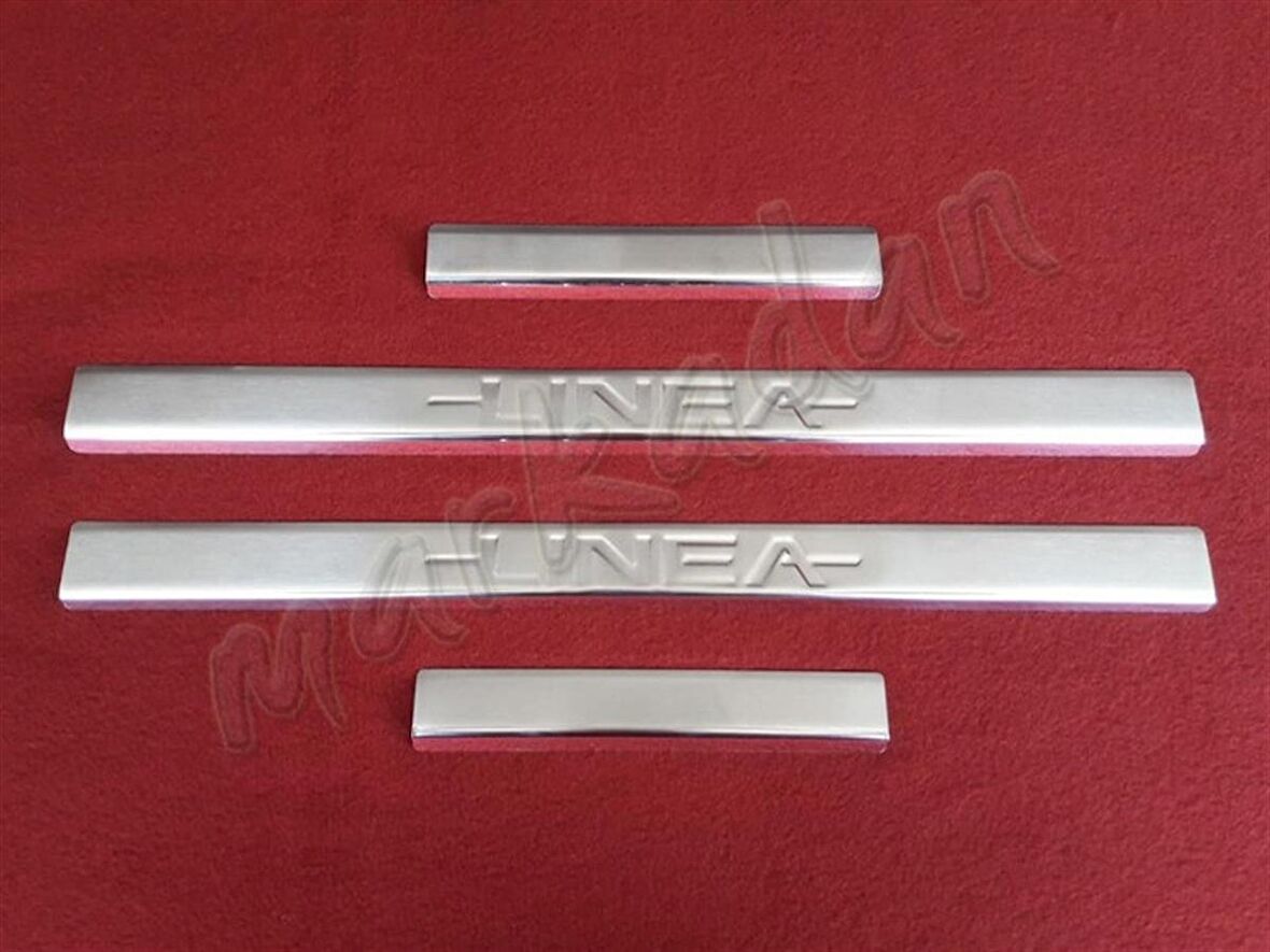 DB Chrome Fiat Linea Krom Kapı Eşiği 2006-2018 4 Parça P.Çelik