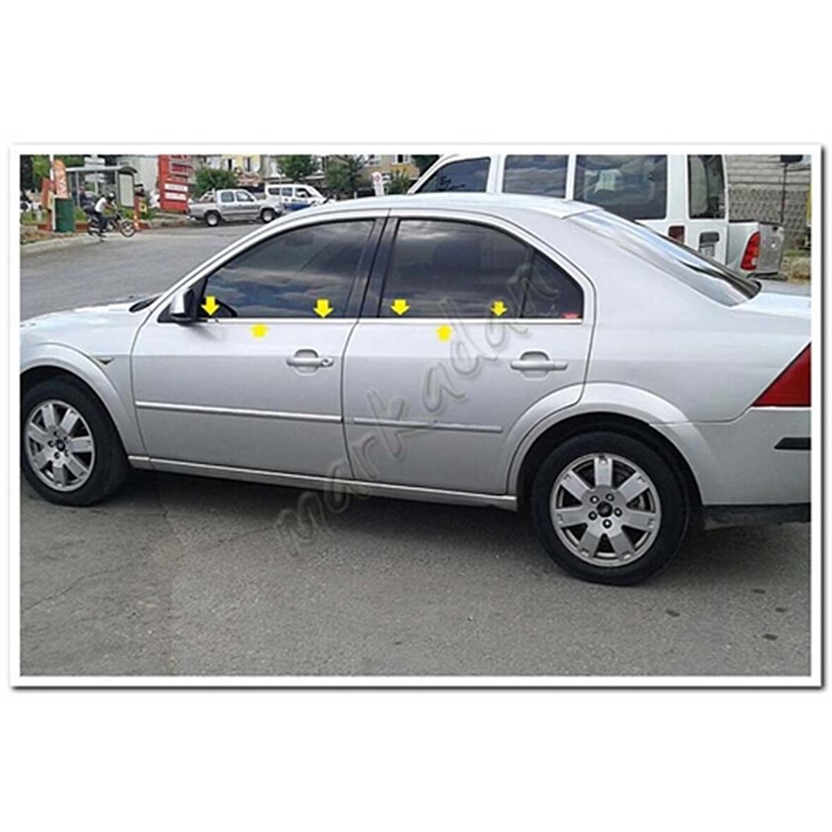 DB Chrome Ford Mondeo Cam Çıtası Nikelajı 2001-2007 4 Parça P.Çelik