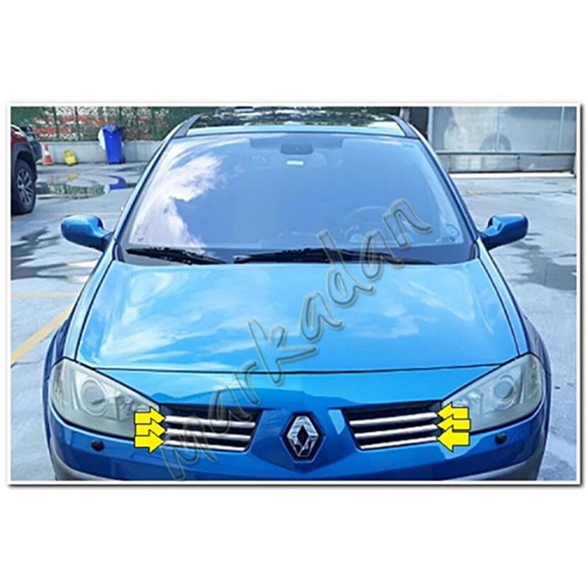 DB Chrome Renault Megane 2 Ön Panjur Nikelajı 2004-2005 6 Parça P.Çelik