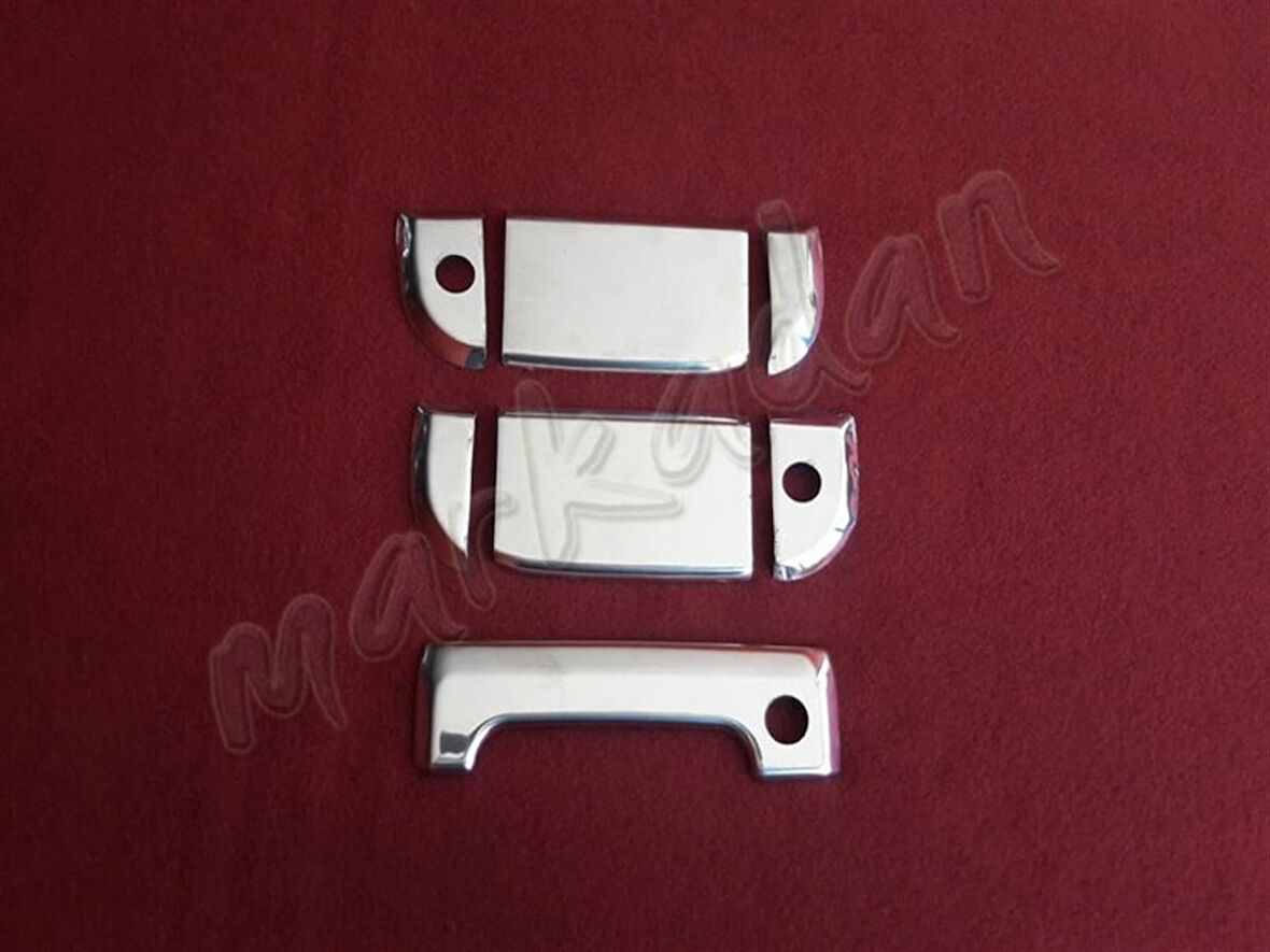 DB Chrome VW T4 Caravelle Kapı Kolu Nikelajı 1995-2003 3 Kapı 7 Parça P.Çelik