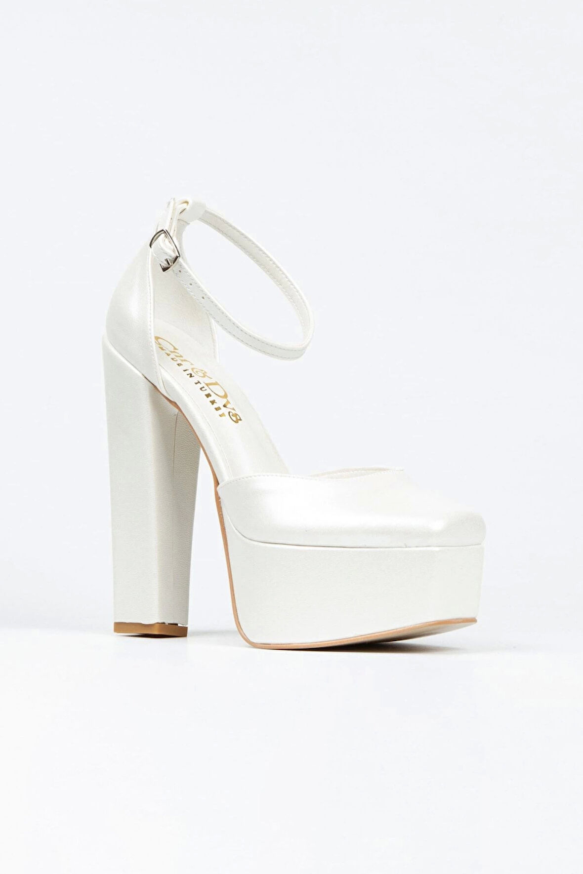 Sedef Cilt Klasik Köşe Kalıplı Kalın Topuklu Kadın Abiye Ayakkabı Kadın Topuklu Şık Gece Ayakkabısı