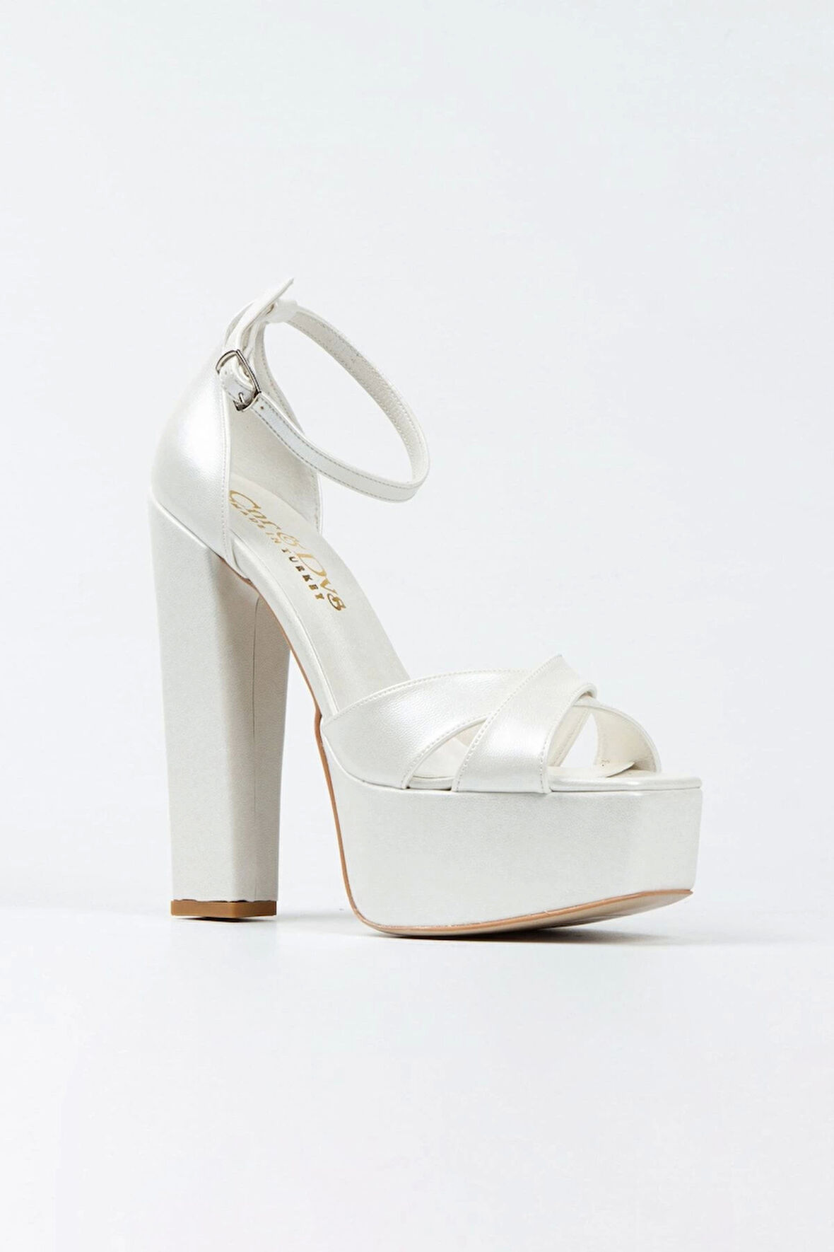 Sedef Cilt Klasik Köşe Kalıplı Kalın Topuklu Kadın Abiye Ayakkabı Kadın Topuklu Şık Gece Ayakkabısı