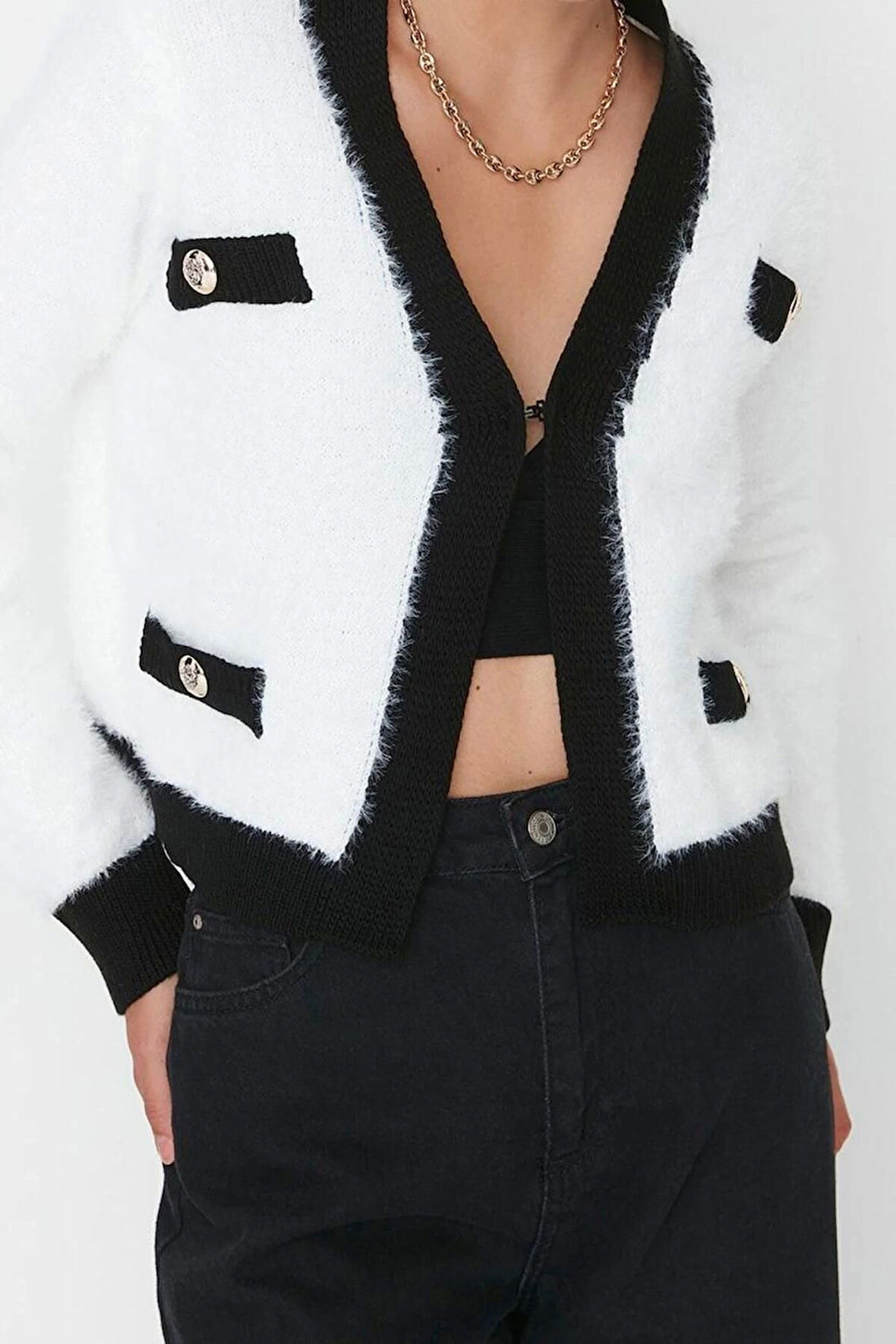 Kadın Modern Tarz Regular V Yaka Regular Triko Hırka