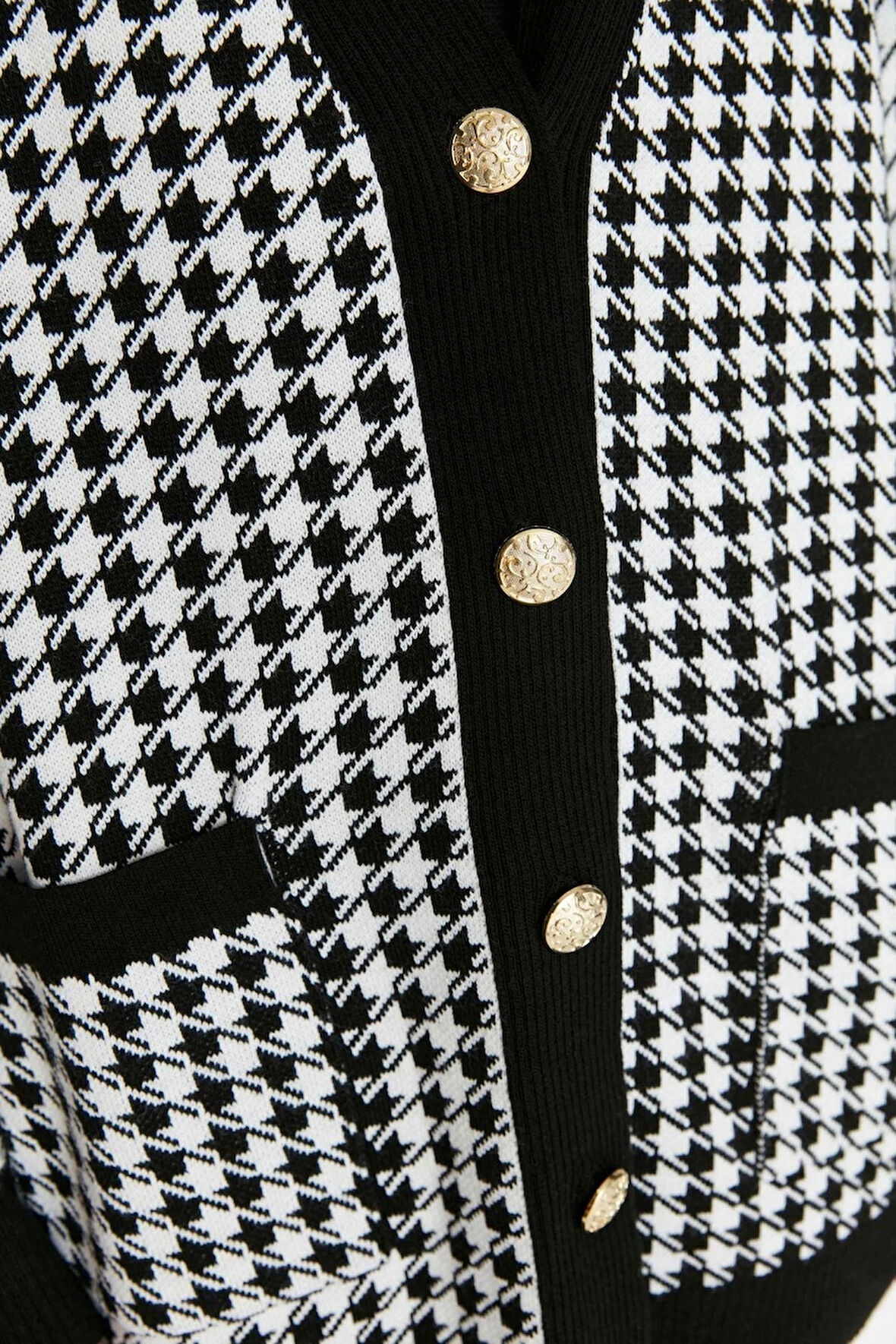 Kadın Modern Tarz Oversize V Yaka Midi Triko Hırka