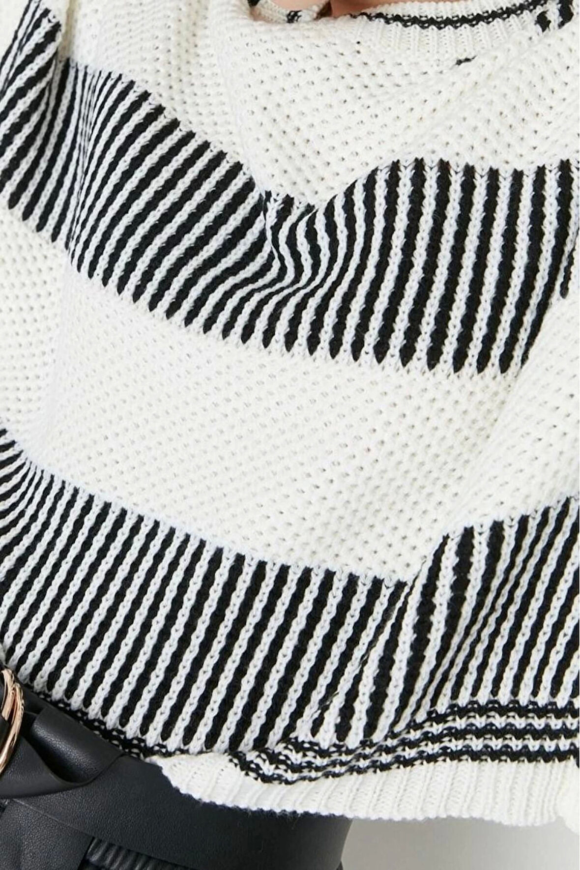 Stil Modern Kadın Regular Standart Kol Bisiklet Yaka Renk Bloklu Triko Kazak