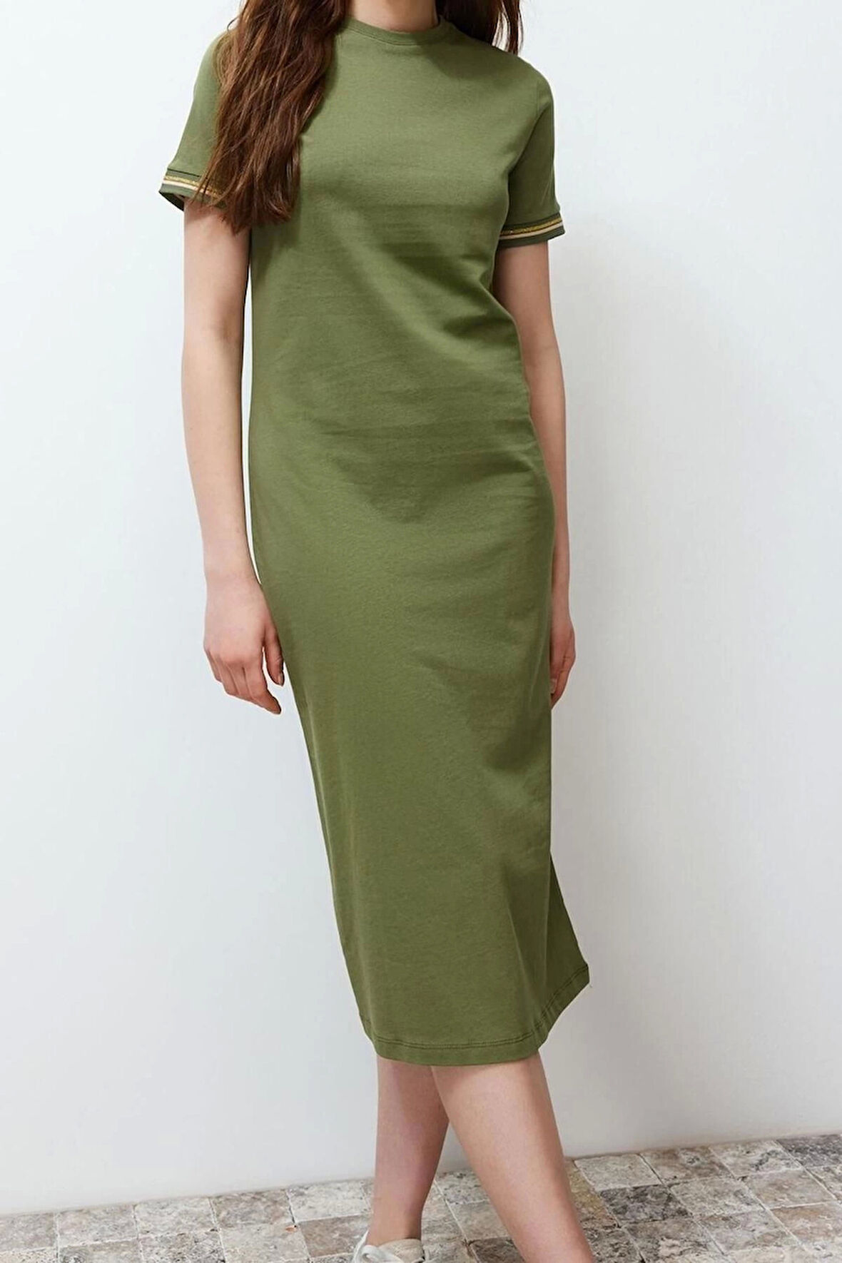 Moda Fit Mezuniyet Balo Metalik Kumaş Örme Straplez Kolsuz Kol Bodycone Mini Boy Elbise