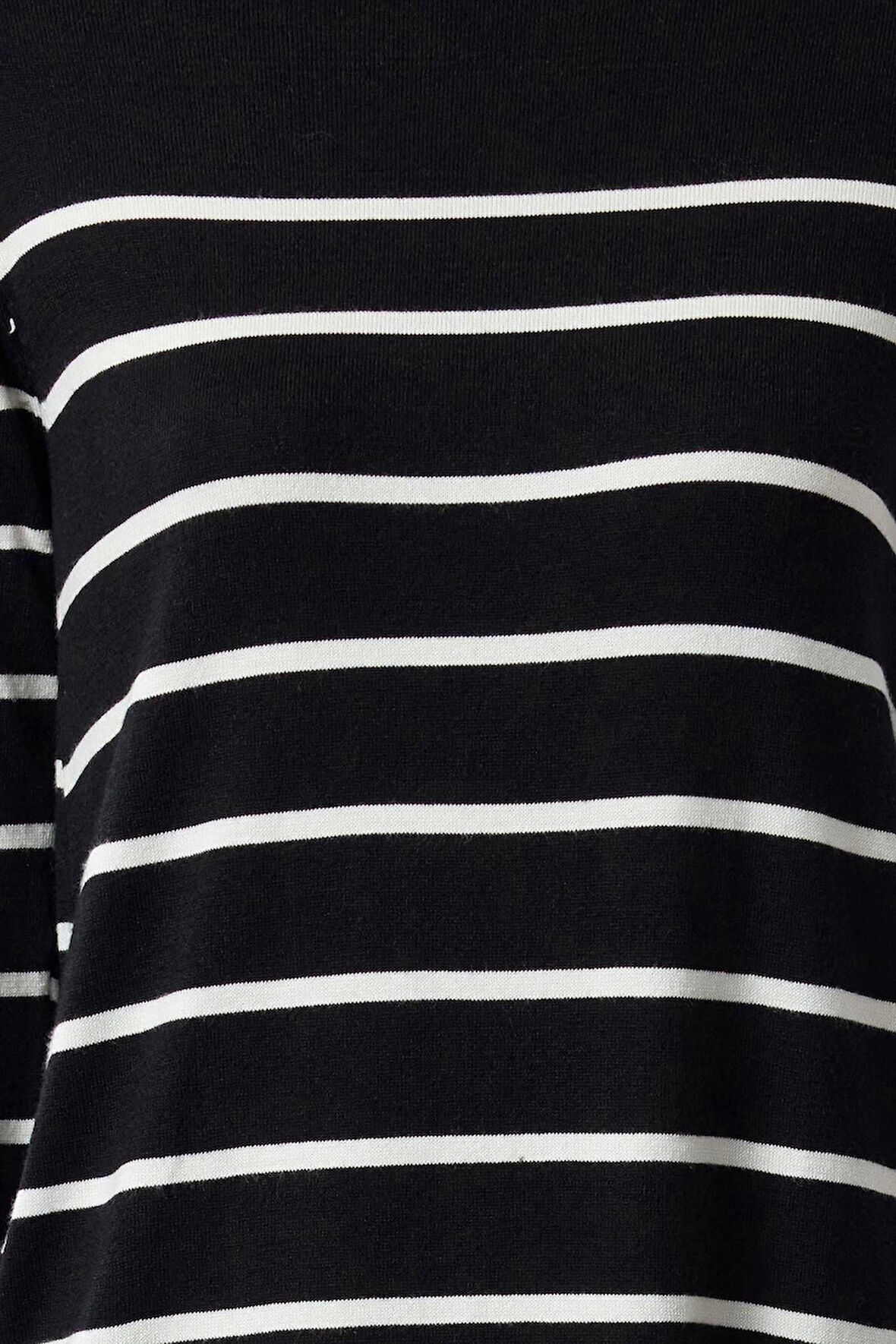 Moda Stil Regular Bisiklet Yaka Midi Boy Elbise Premium İplik Özel İplik Triko Basic Çizgili