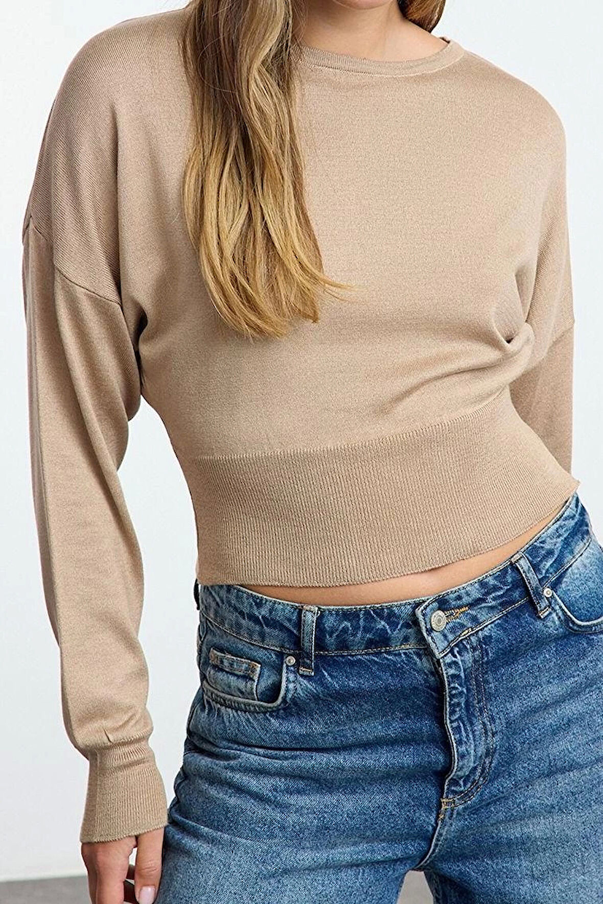 Stil Modern Kadın Regular Standart Kol Bisiklet Yaka Basic Premium Kalite Triko Kazak