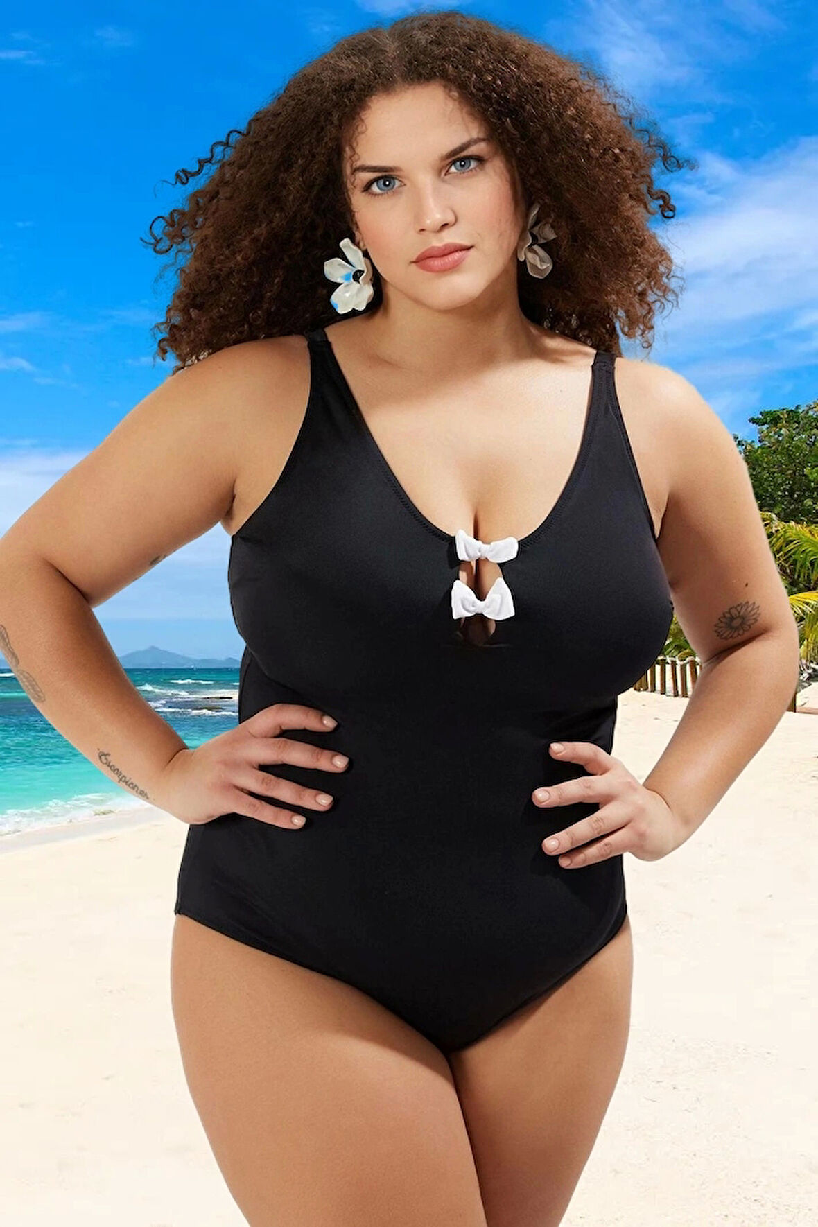 Konforlu Plus Size Mayo Tasarım Büyük Beden Yüksek Konfor Su Sporları İçin Tam Destek